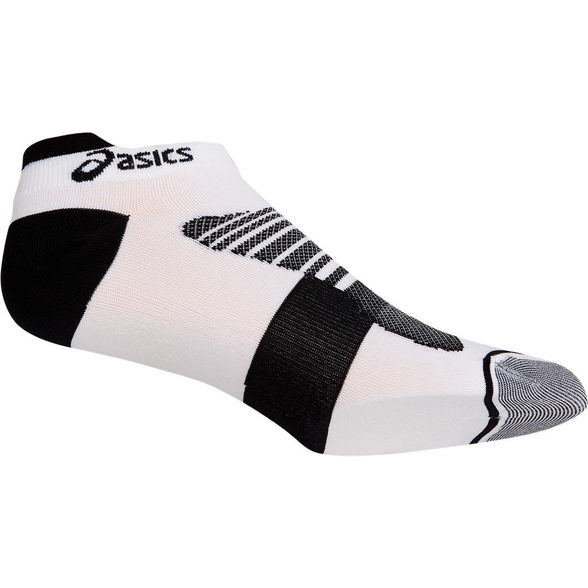 ASICS Men's Quick Lyte Plus Low Cut Athletic Socks 3-Pack - White/Perf Black - Breathable Running Socks for Gym, Sports & Everyday Comfort
