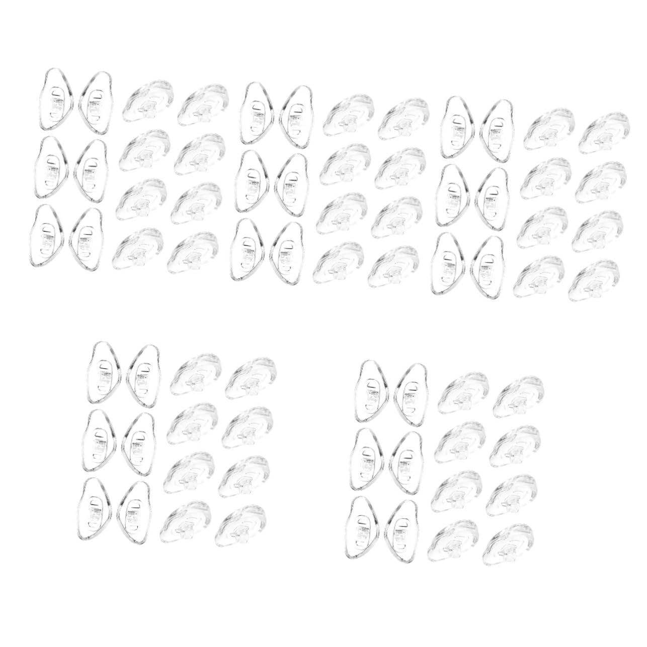 Healvian 100 Pairs Soft Silicone Nose Pads for Glasses - Anti-Slip Comfortable Eyewear Nose Pad Replacement - Perfect for Reading, Computer Work and Daily Wear