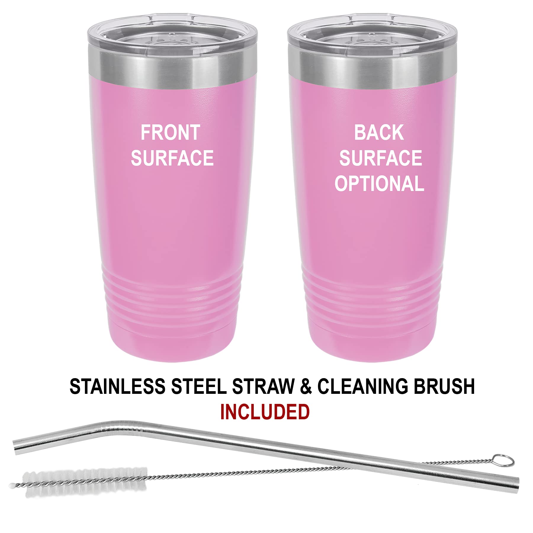 Personalized 20 oz Vacuum Insulated Tumbler with Straw - Custom Name Engraved Ringneck Cup for Coffee, Tea & Cold Drinks - Perfect Birthday, Wedding, Anniversary & Corporate Gift (Light Purple) - Ideal for Office, Travel, Gym & Outdoor Activities