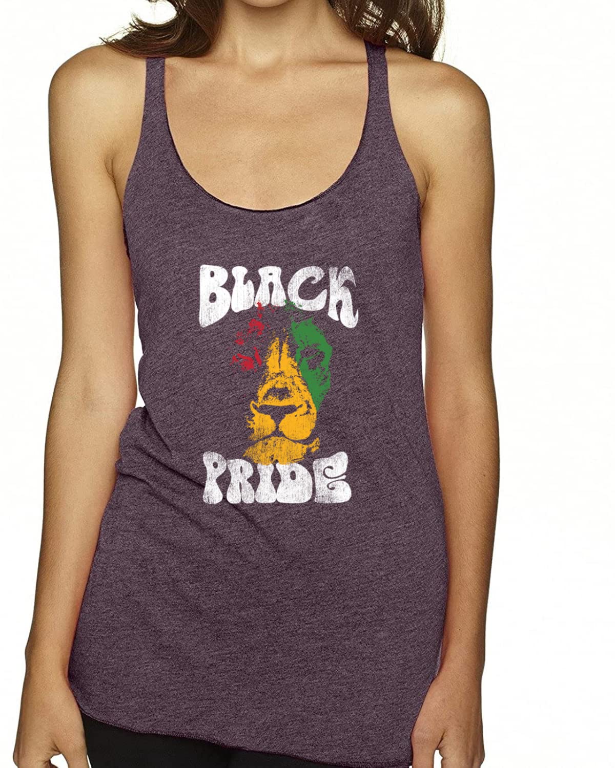 Black Pride Lion Tri-Blend Racerback Tank Top - Soft & Breathable Workout Shirt for Gym, Running & Casual Wear
