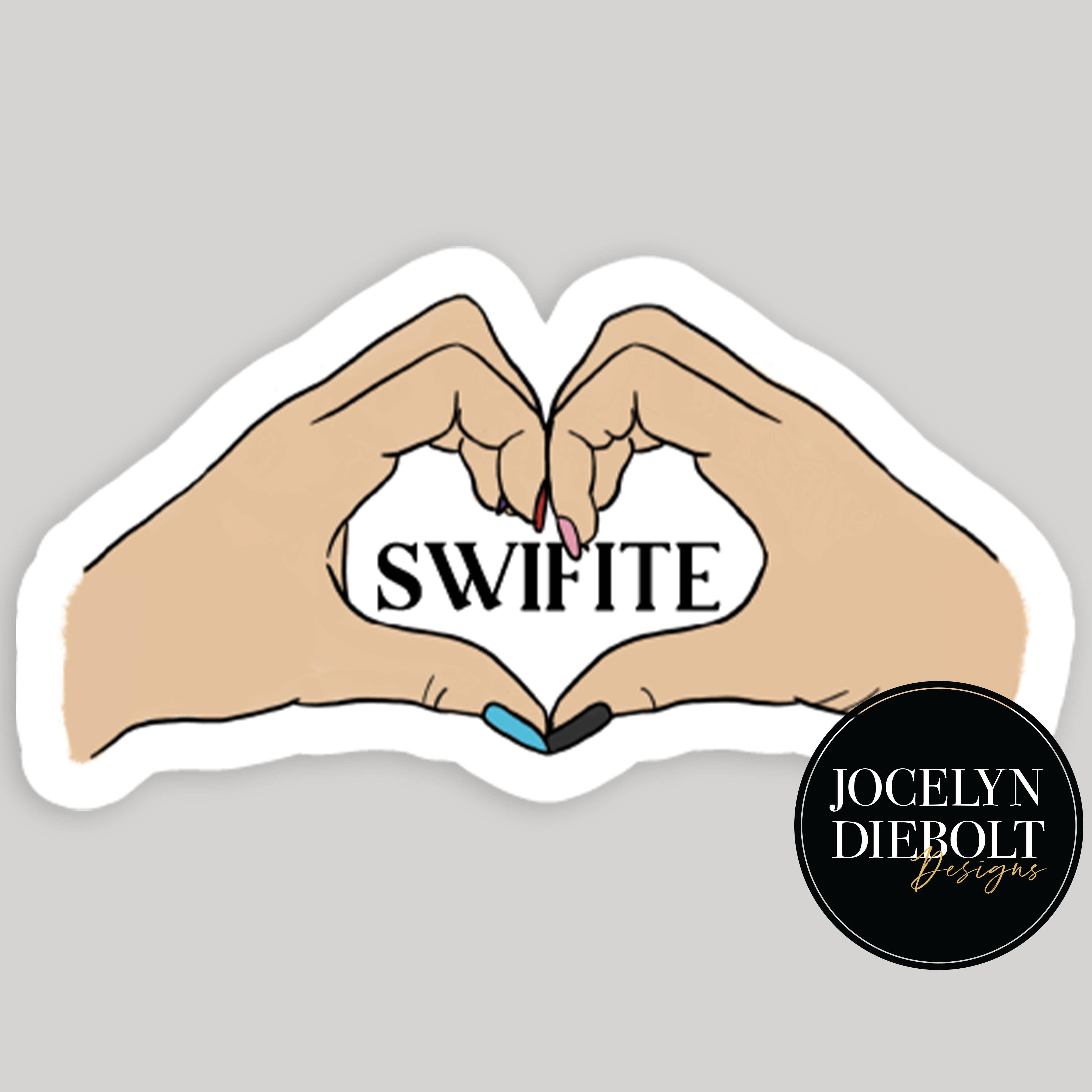 Taylor Swift Sticker - Swiftie Hand Heart Decal for Laptops, Water Bottles & Phone Cases | Perfect for Fans & Gifts