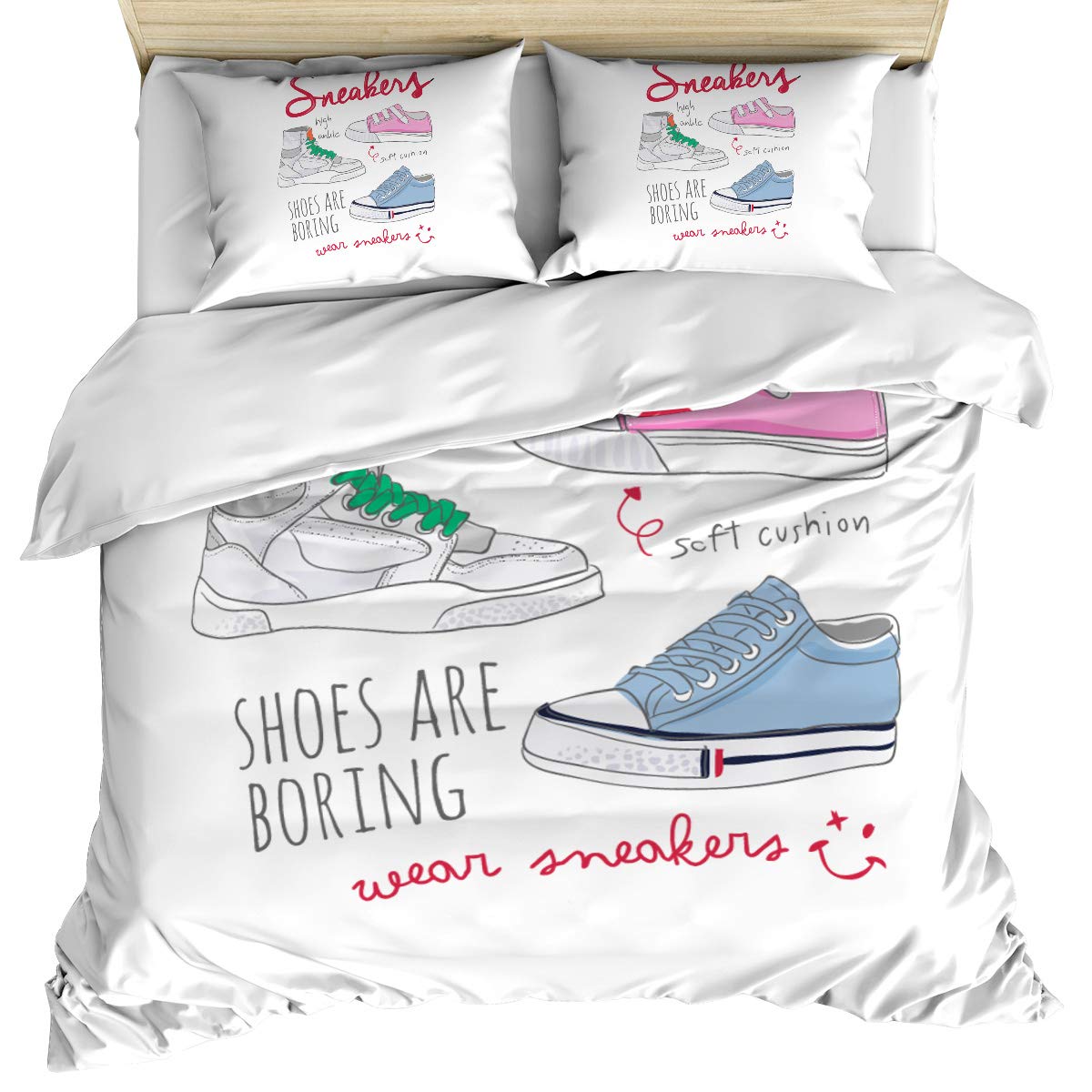 California King Duvet Cover Set 3-Piece - Reversible Microfiber Bedding with 2 Pillowcases | All-Season Comfort for Summer & Winter | Perfect for Master Bedroom, Guest Room & Vacation Homes