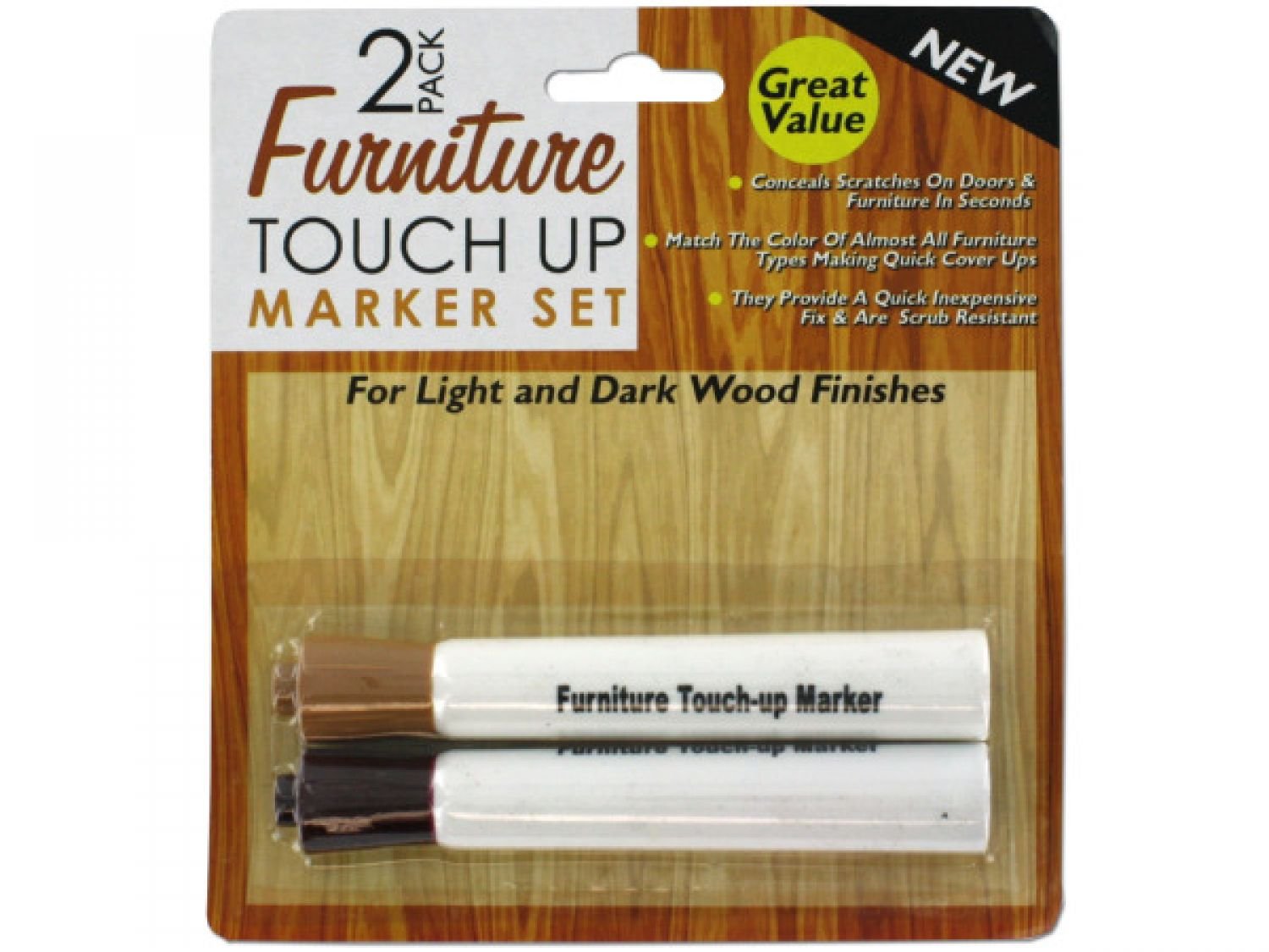 36-Piece Bulk Furniture Touch-Up Marker Set for Wood Scratches & Damage Repair - Perfect for Home, Office & DIY Projects