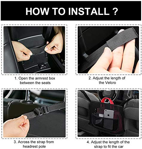 Universal Car Mesh Net Bag - Durable Seat Back Organizer with Storage Pockets, Luggage Holder for Car Interior Accessories, Perfect for Road Trips and Family Travel