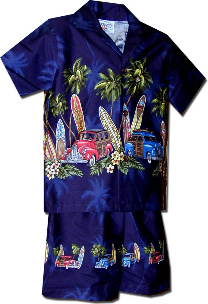 Pacific Legend Hawaiian Boys Clothes - Tropical Island Woodies Shirts for Kids | Beach Vacation, Luau Party & Summer Outfits