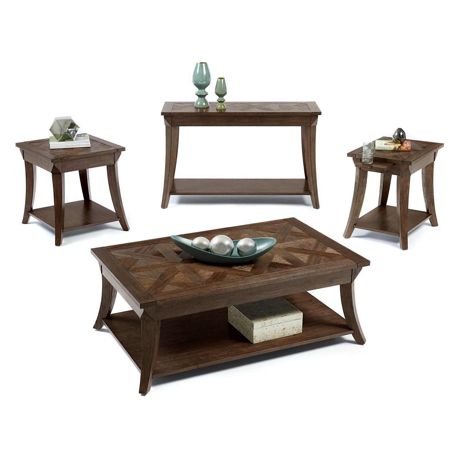Progressive Appeal I Chairside End Table - Brown Wooden Side Table for Living Room, Bedroom & Office - Perfect for Coffee, Books & Decor