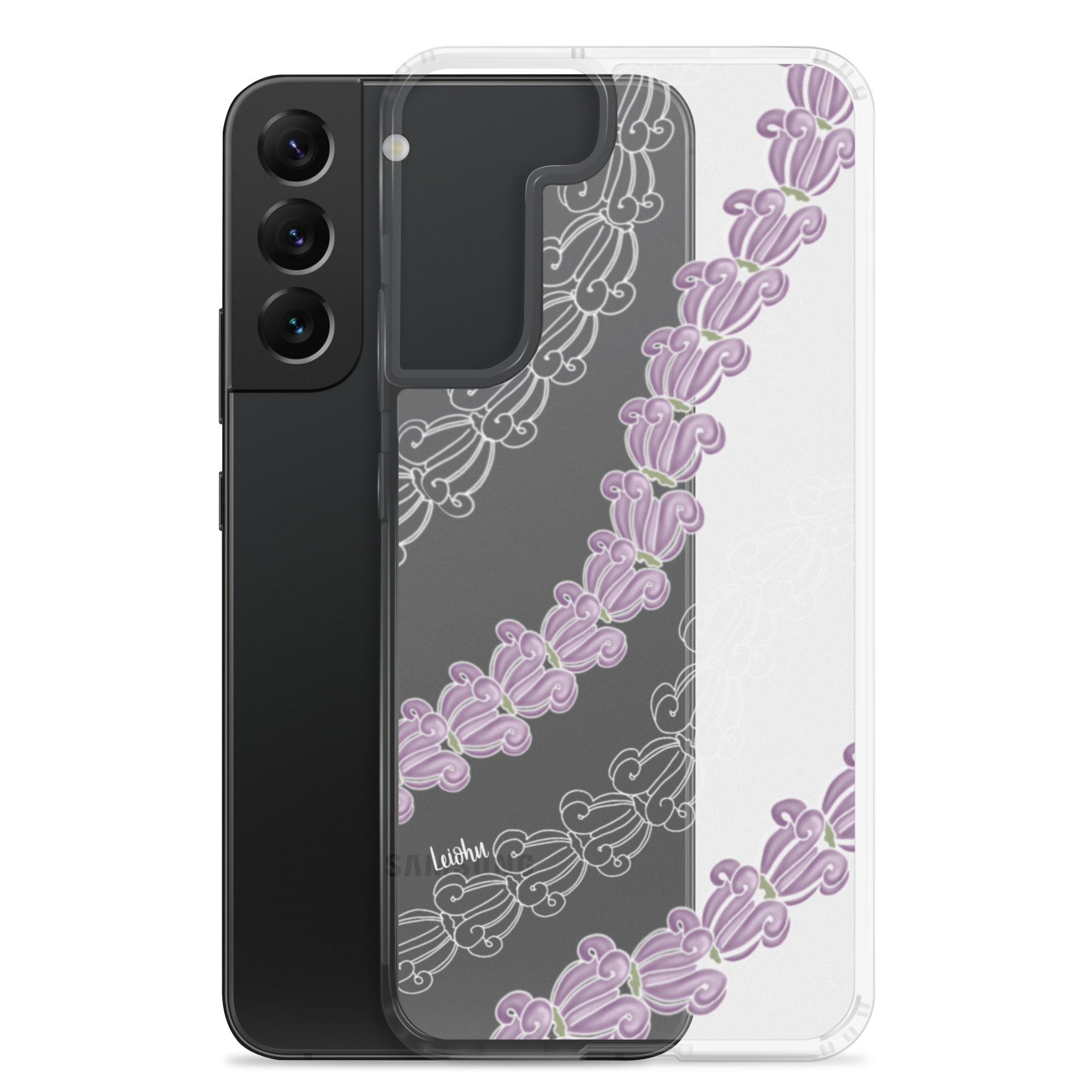 Samsung Clear Phone Case with Crown Lei Design - Slim Protective Cover for Samsung Galaxy [Model] - Perfect for Parties, Festivals, and Everyday Use