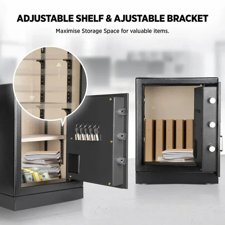 IslandSafe DSR45 DataSavior Fireproof Waterproof Office Safe - Secure Documents, Cash & Valuables for Home or Business Use