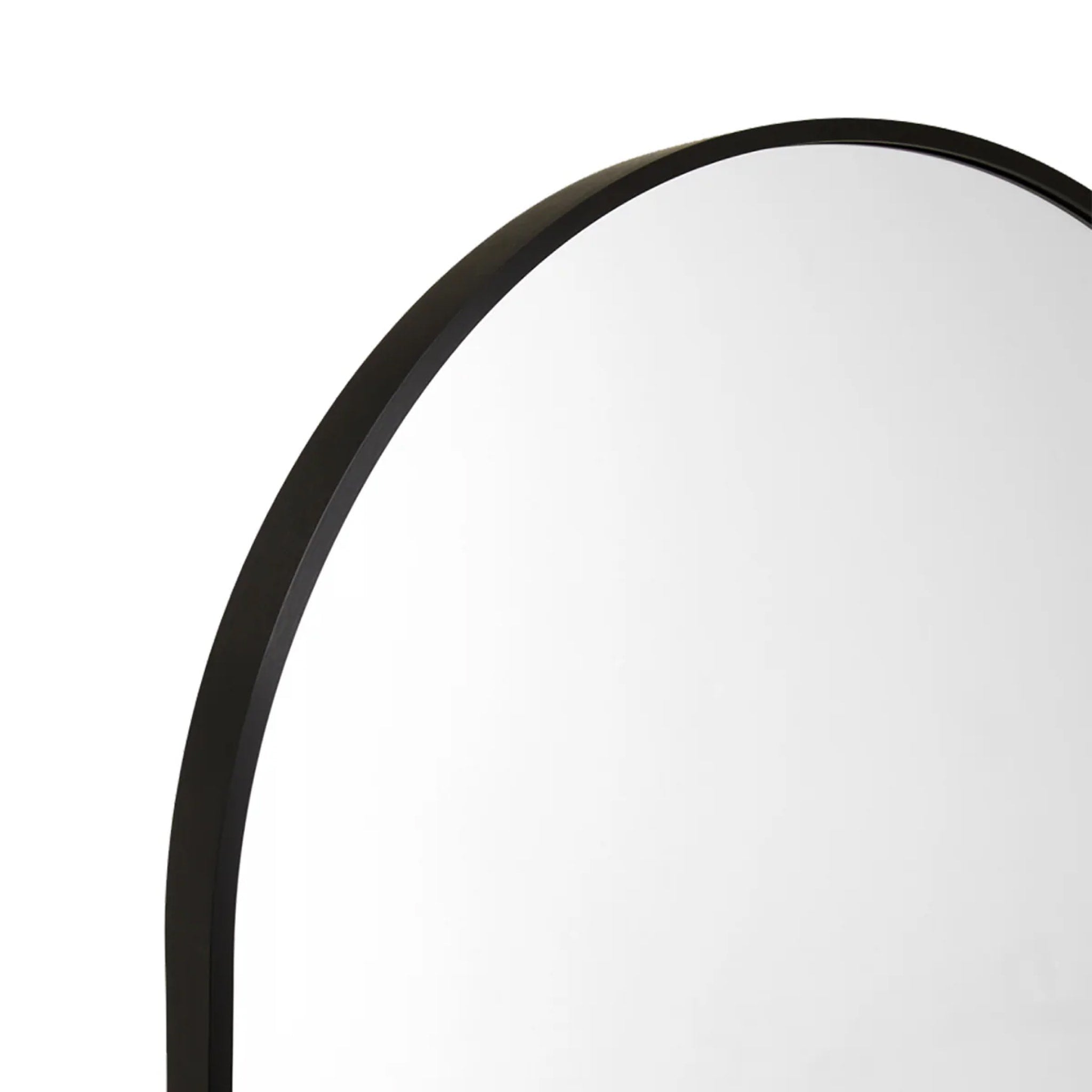 MIDDLE OF NOWHERE Black Standing Arch Mirror - 65x152cm Curved Full-Length Floor Mirror for Bedroom, Living Room & Entryway Decor