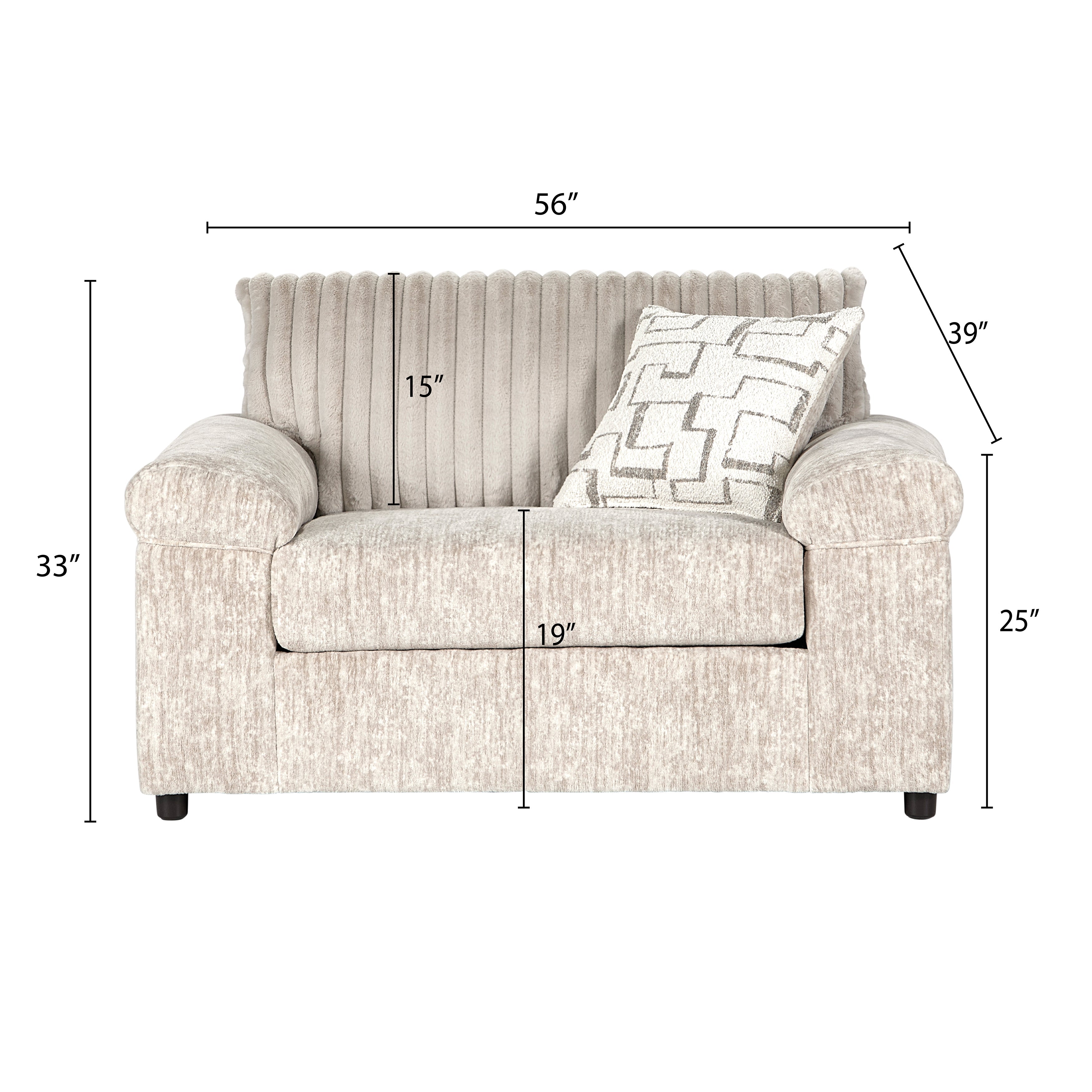Roundhill Furniture Nason Wide Wale Corduroy Sectional Sofa Chaise - Modern L-Shaped Couch with Chaise Lounge for Living Room, Family Room & Home Theater Comfort