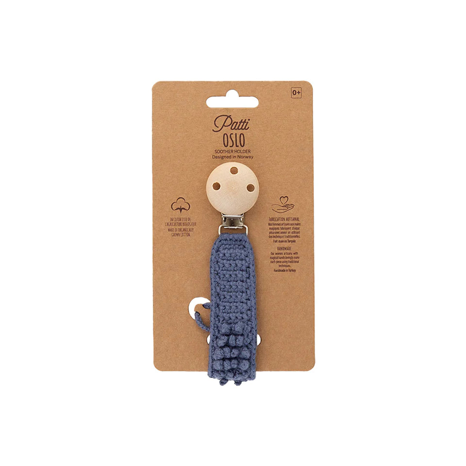 Patti Oslo Premium Baby Pacifier Clip - Soft & Secure Dummy Holder for Newborns & Toddlers - Perfect for Strollers, Car Seats & Diaper Bags
