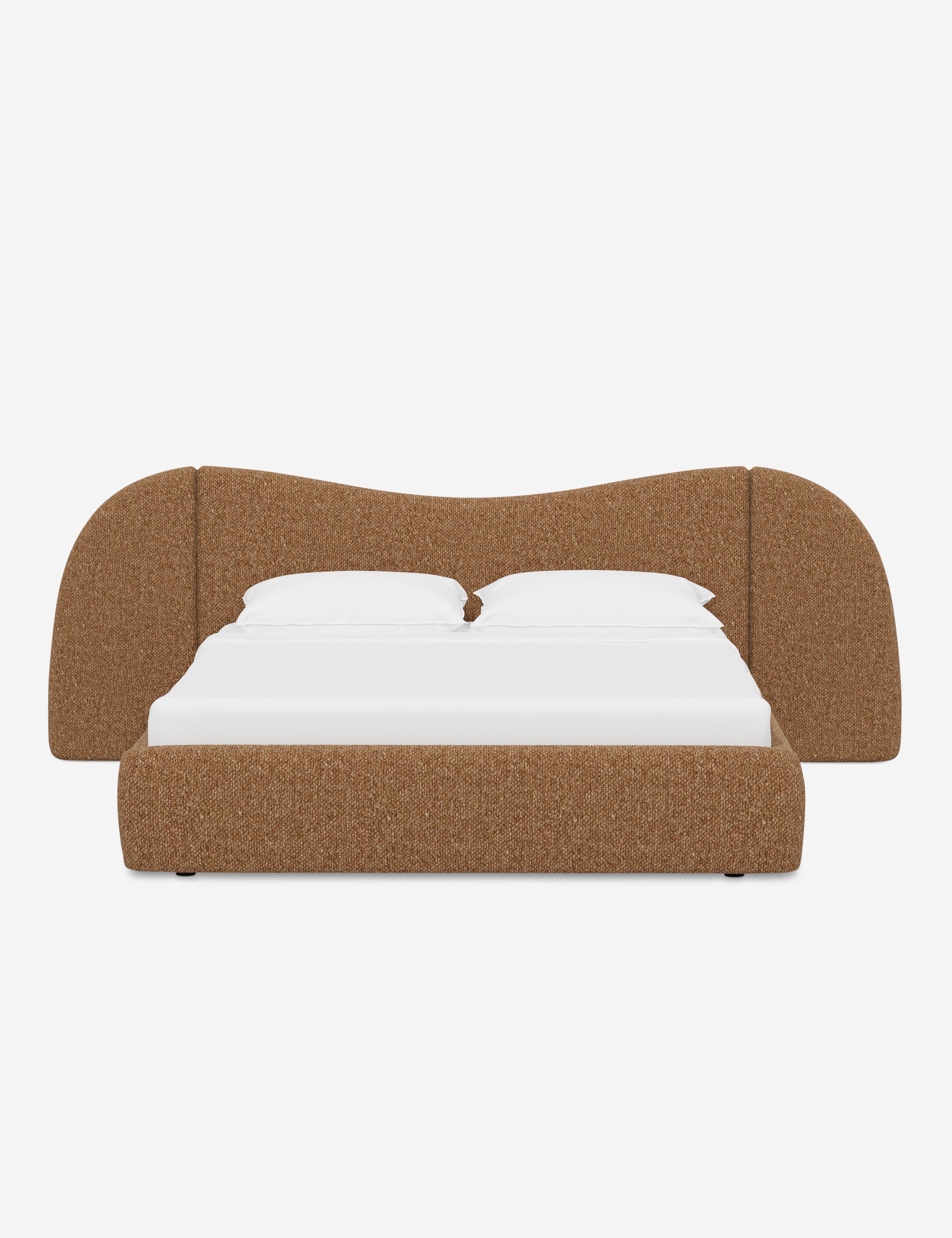 Sarah Sherman Samuel Gladys Extended Headboard Platform Bed - Modern Queen/King Size Bed Frame for Bedroom, Guest Room & Master Suite