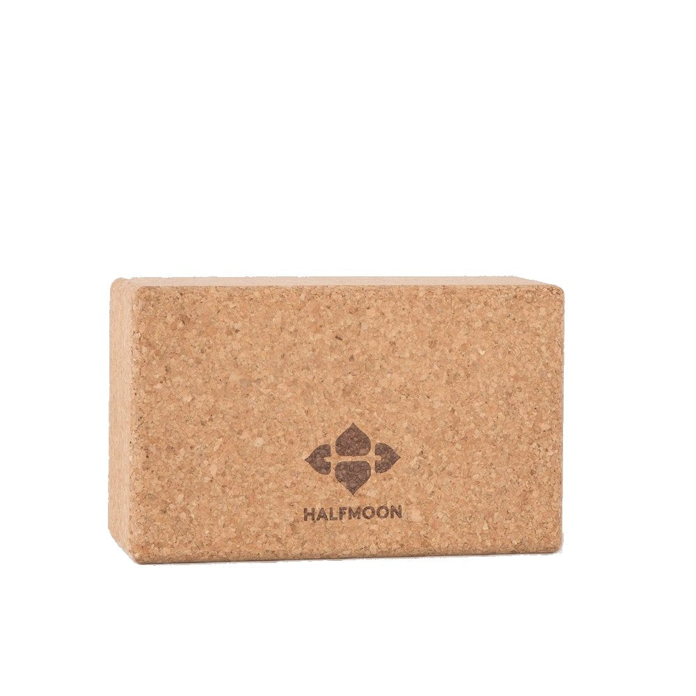 Premium Natural Cork Yoga Block - Halfmoon Shape for Stability & Support | Ideal for Yoga, Pilates, Meditation & Home Workouts | Eco-Friendly & Non-Slip Cork Material