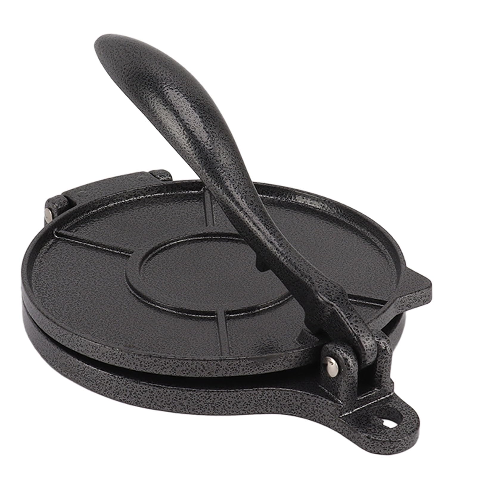 **20cm Black Tortilla Press & Roti Maker - Heavy Duty Cast Iron for Homemade Tortillas, Roti, Flatbreads - Perfect for Mexican, Indian Cuisine & Home Cooking**