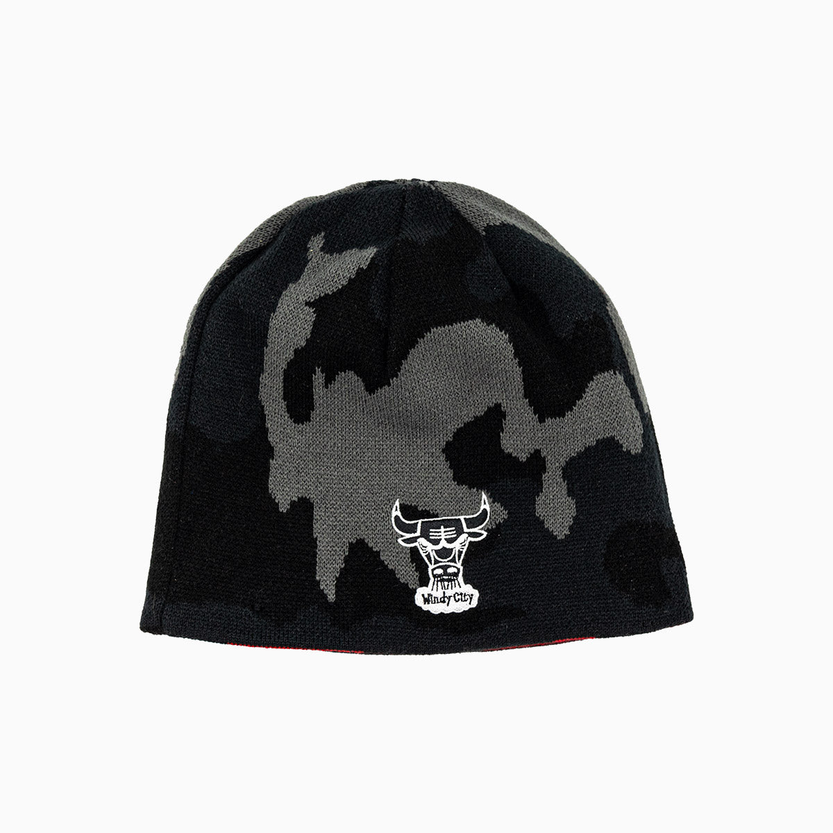 Chicago Bulls NBA Reversible Knit Beanie Hat for Men & Women - Winter Warm Fleece Lined Skull Cap for Basketball Fans & Outdoor Activities