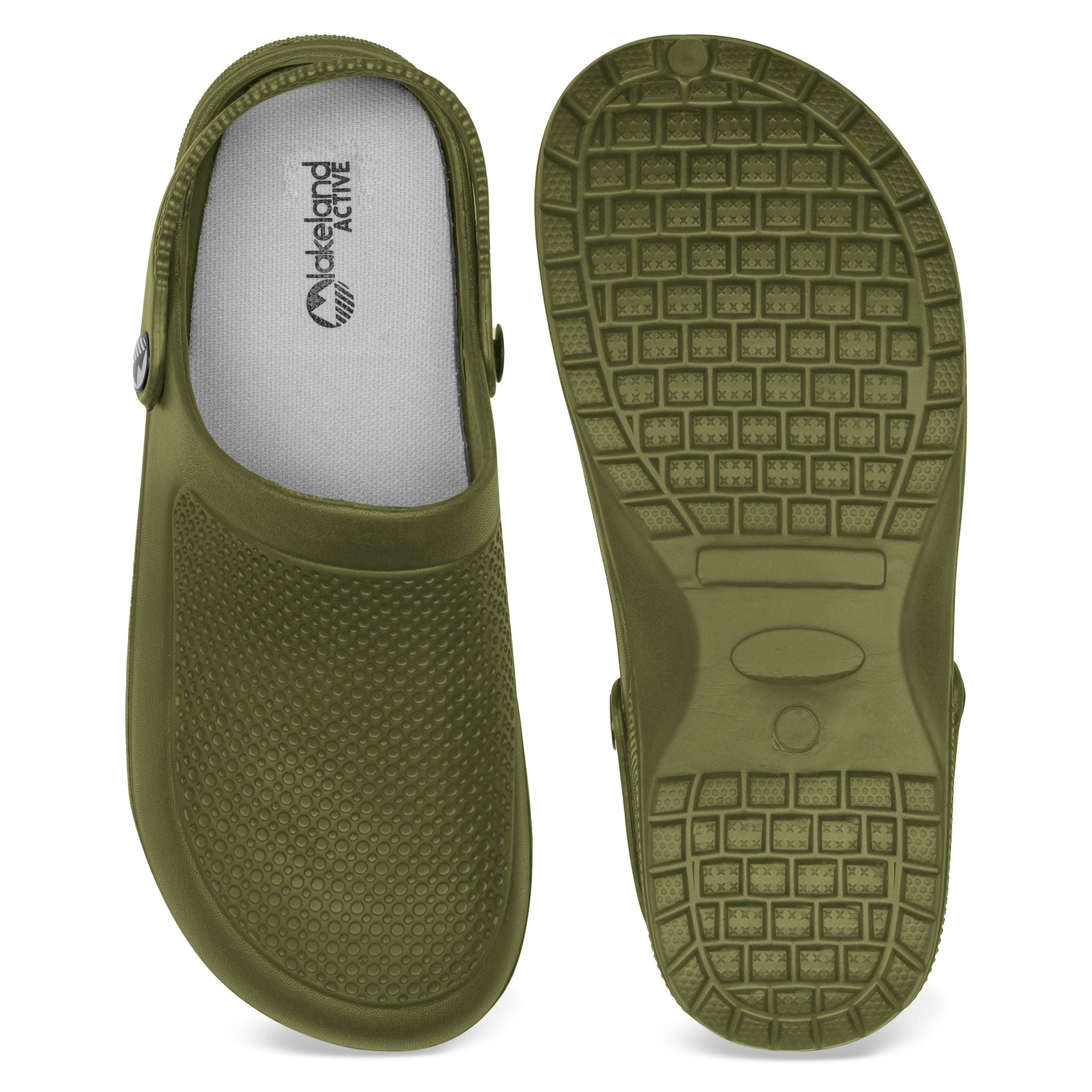 Men's Textured Garden Clogs - Comfortable Slip-Resistant Outdoor Shoes for Gardening, Yard Work & Beach Wear