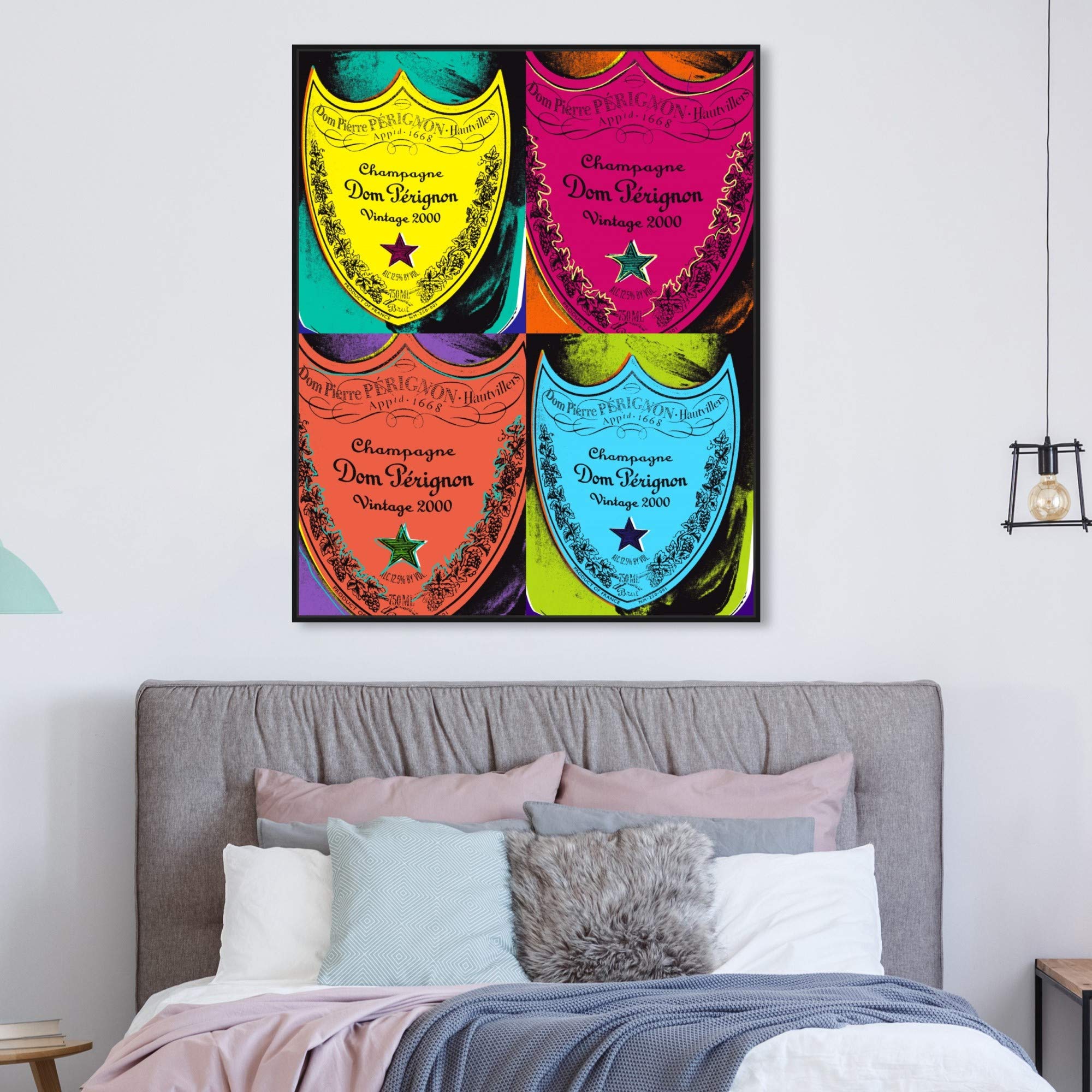 Oliver Gal Artist Co. Modern 30x36 Inch Pop Art Champagne Canvas Wall Art Print - Warhol-Inspired Decor for Living Room, Bedroom & Office - Pink Contemporary Painting for Home & Office Decor