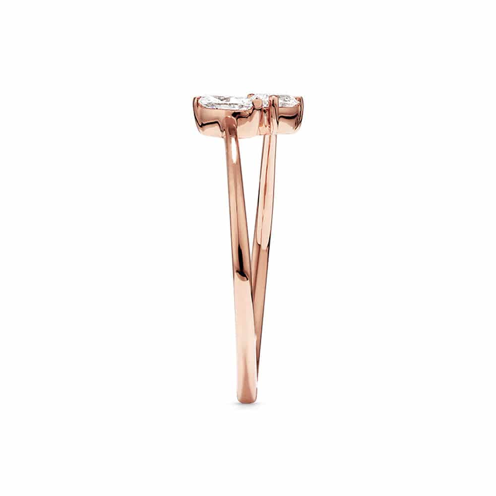 Lab Grown Diamond Toi et Moi Promise Ring - Marquise & Pear Cut - Perfect for Engagement, Anniversary & Romantic Gifts