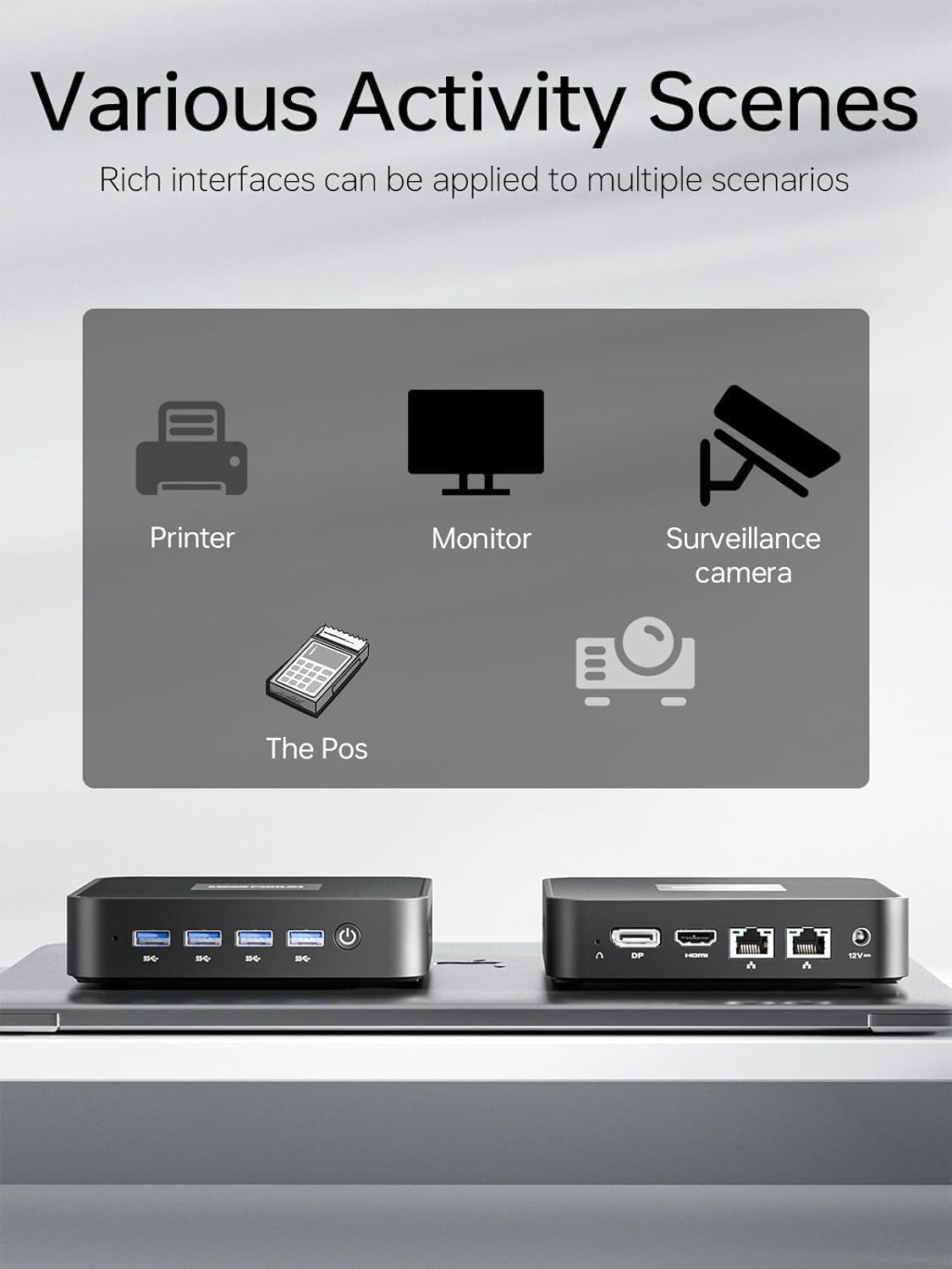 MINISFORUM GK41 Mini PC - Intel Celeron J4125 Quad-Core Processor up to 2.7GHz, 8GB DDR4 RAM, 128GB SSD, UHD Graphics 600, Dual HDMI/DP, 2x Gigabit Ethernet, 4x USB 3.0 - Perfect for Home Office, Digital Signage, and Light Gaming