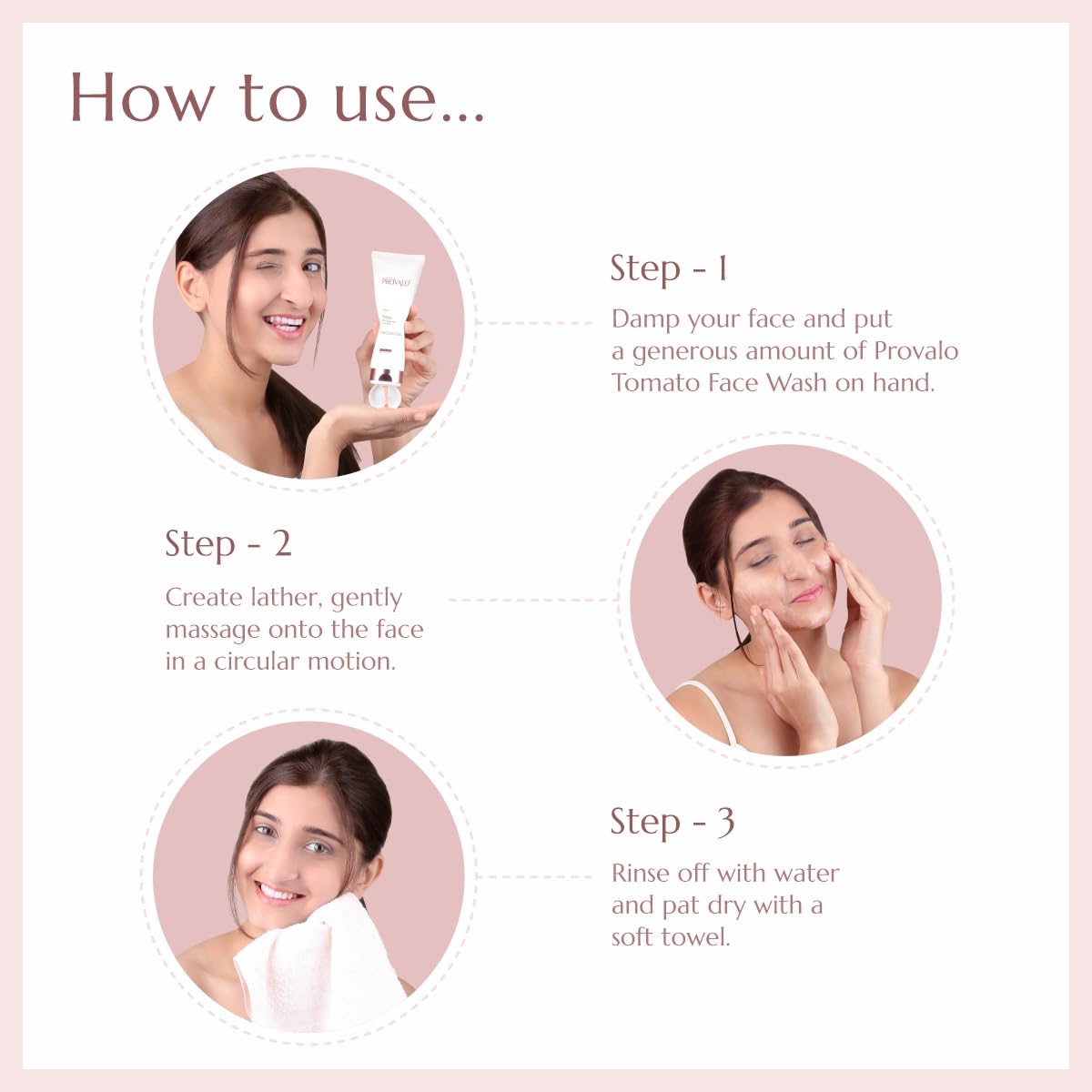 Provalo Tomato Natural Face Wash for Glowing, Brightening & Radiant Skin - Oil Control & Hydration for Oily, Acne-Prone & Dry Skin (100ml) | Gentle Daily Cleanser for Women | Perfect for Morning & Night Skincare Routine