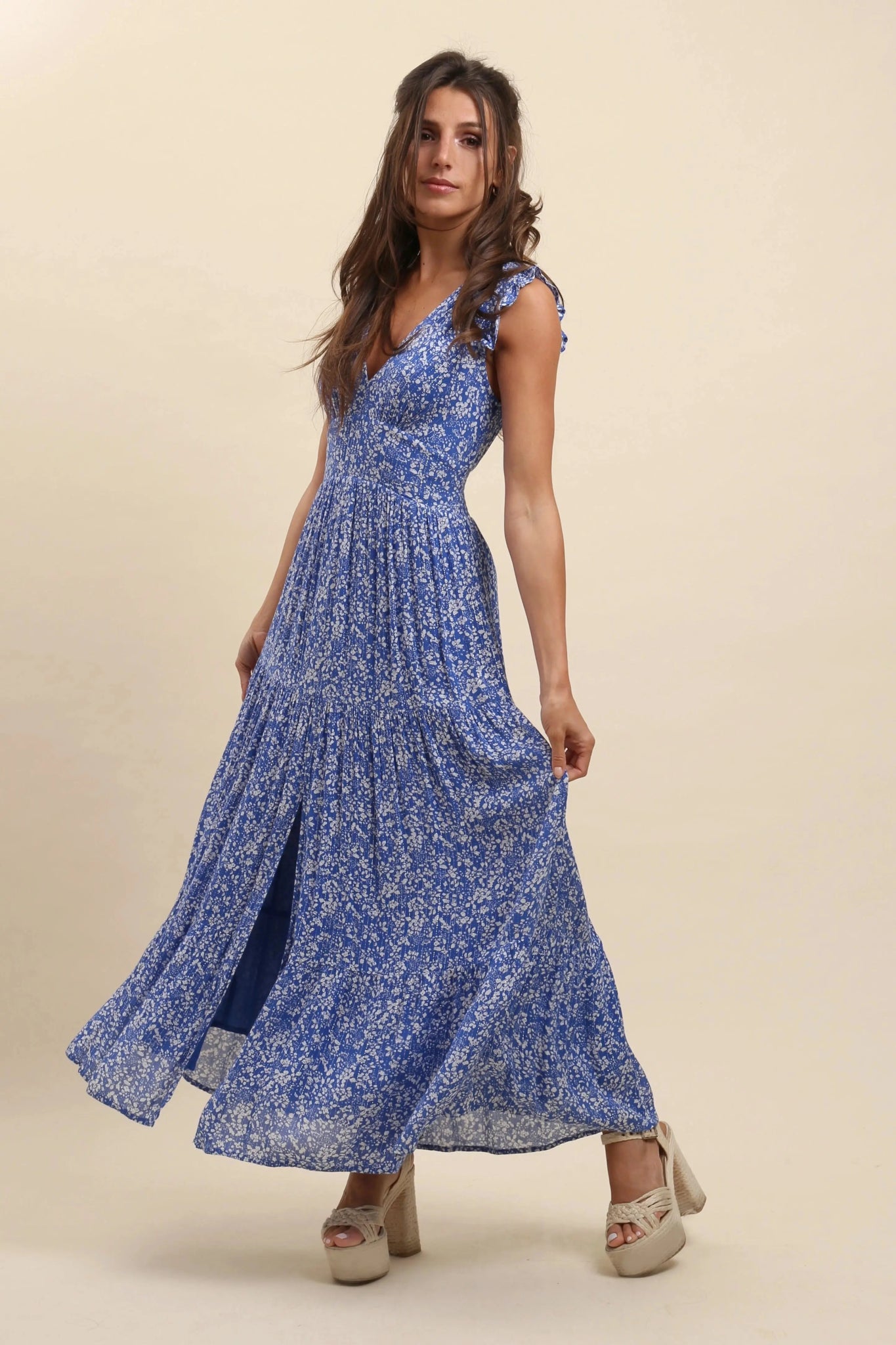 Floral Print Long Robe for Women - Soft & Comfortable Loungewear for Relaxing at Home, Spa Days, and Vacation Getaways