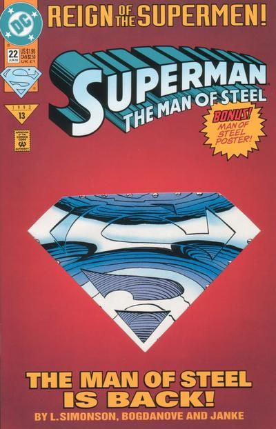 DC Reign of the Supermen! Superman The Man of Steel #22 (1993) - Vintage Comic Book Collection for Superhero Fans & Comic Collectors - Perfect for Display, Gifts, and Investment