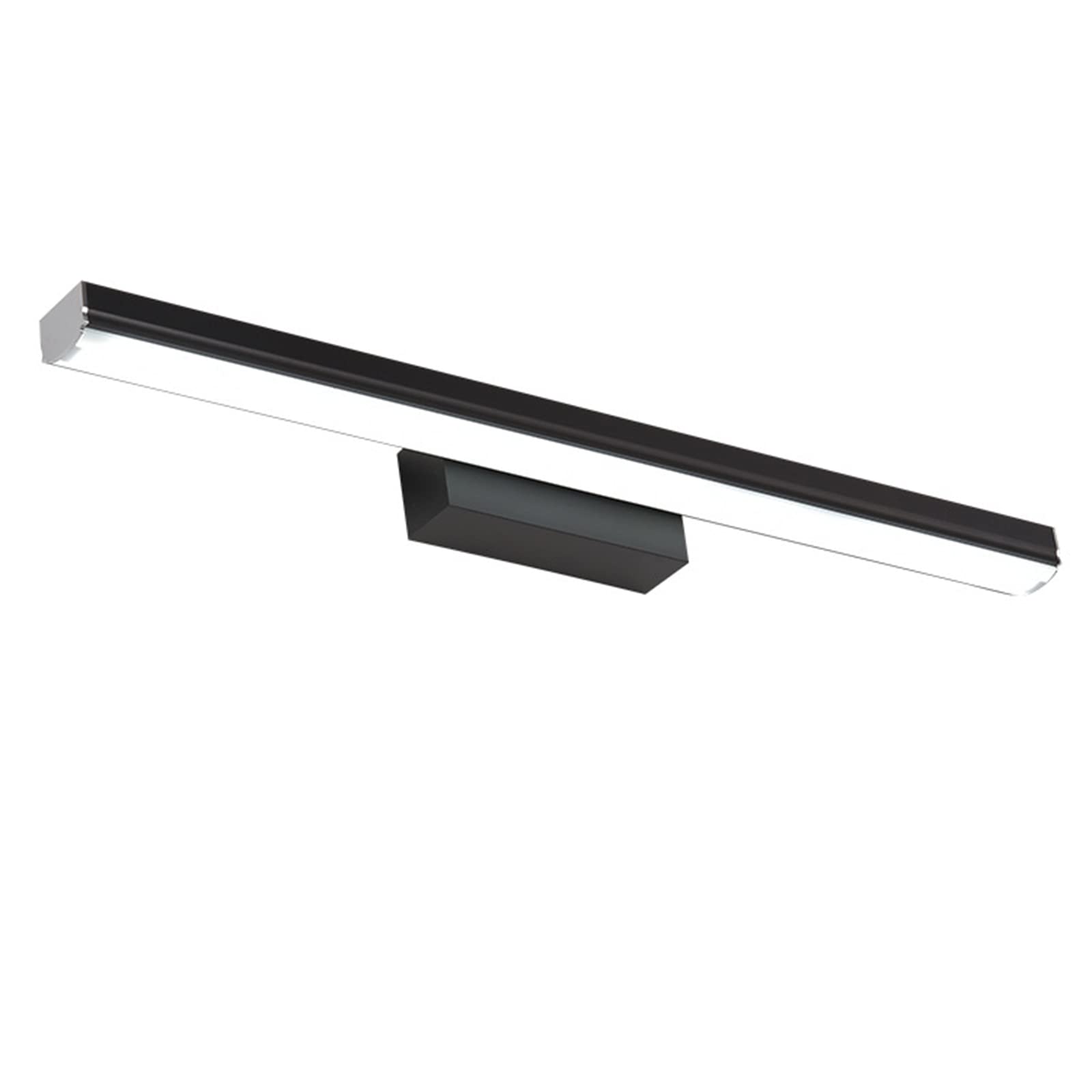 European Style Aluminum Acrylic Mirror Front Lights - Black Modern Minimalist Vanity LED Makeup Lamp with 3 Color Temperatures (81cm) for Bathroom, Dressing Room & Bedroom Lighting