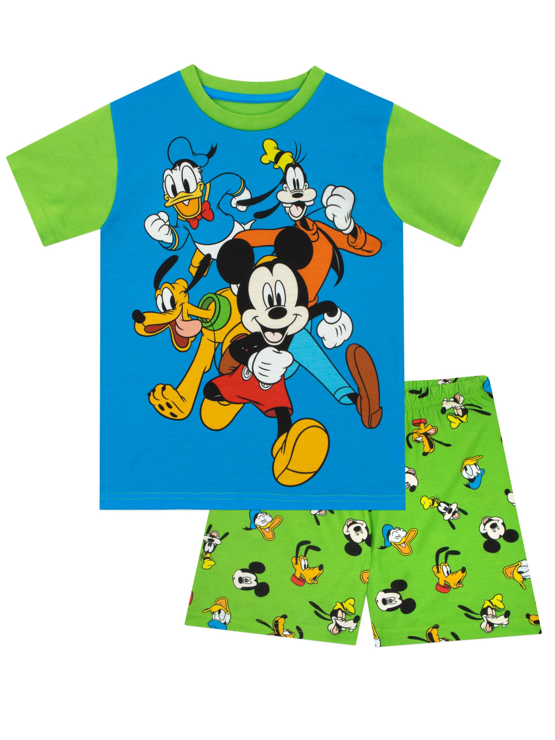 Disney Mickey Mouse Pajamas for Boys - Soft Cotton Summer Sleepwear Set (Sizes 18M-8) - Perfect for Bedtime, Lounging & Disney-Themed Parties