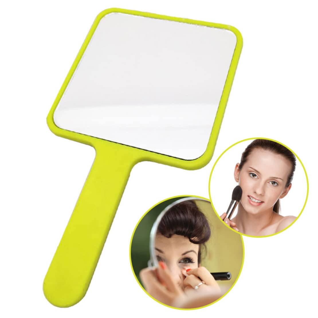 Rachlicy Purple Aluminum Handheld Mirror - Large Makeup Mirror for Salon, Barbers & Hairdressers | Portable Vanity Mirror for Home, Travel & Professional Styling