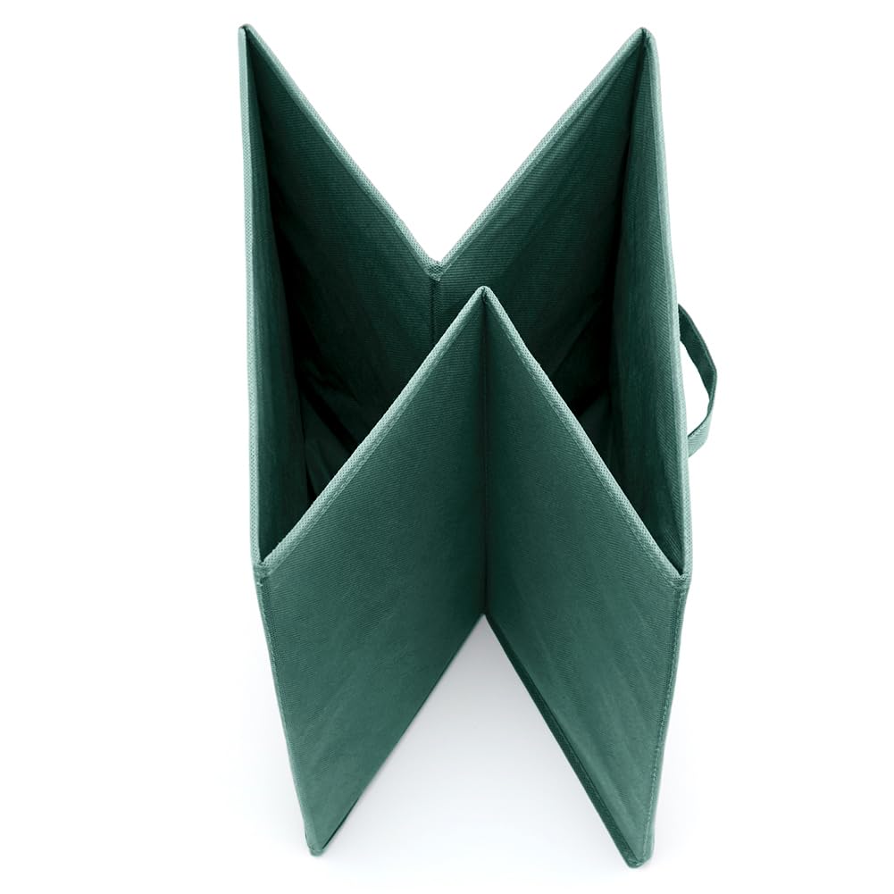 EZOWare 6-Pack Foldable Fabric Storage Bins with Handles, 13x15x13 Inch Collapsible Organizer Cubes for Clothes, Toys, Nursery - Dark Green | Perfect for Home Organization, Closet Storage & Kids Room Decor
