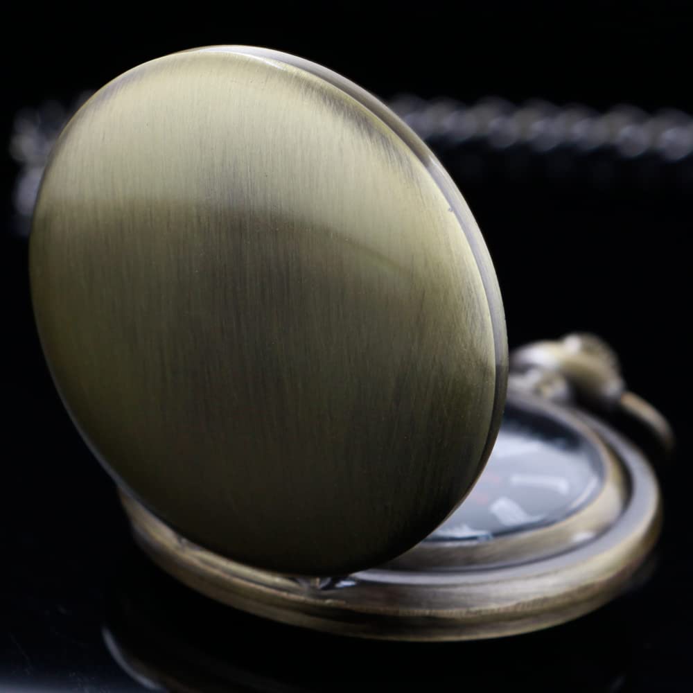 Customizable Smooth Pocket Watch for Men - Personalized Engraved Pocket Watch with Chain - Unique Father's Day Gift Idea - Perfect for Weddings, Anniversaries & Special Occasions