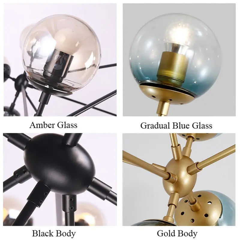 Modern Black Chandelier with 15/21 Lights - Elegant Ceiling Lighting Fixture for Dining Room, Living Room & Bedroom Decor