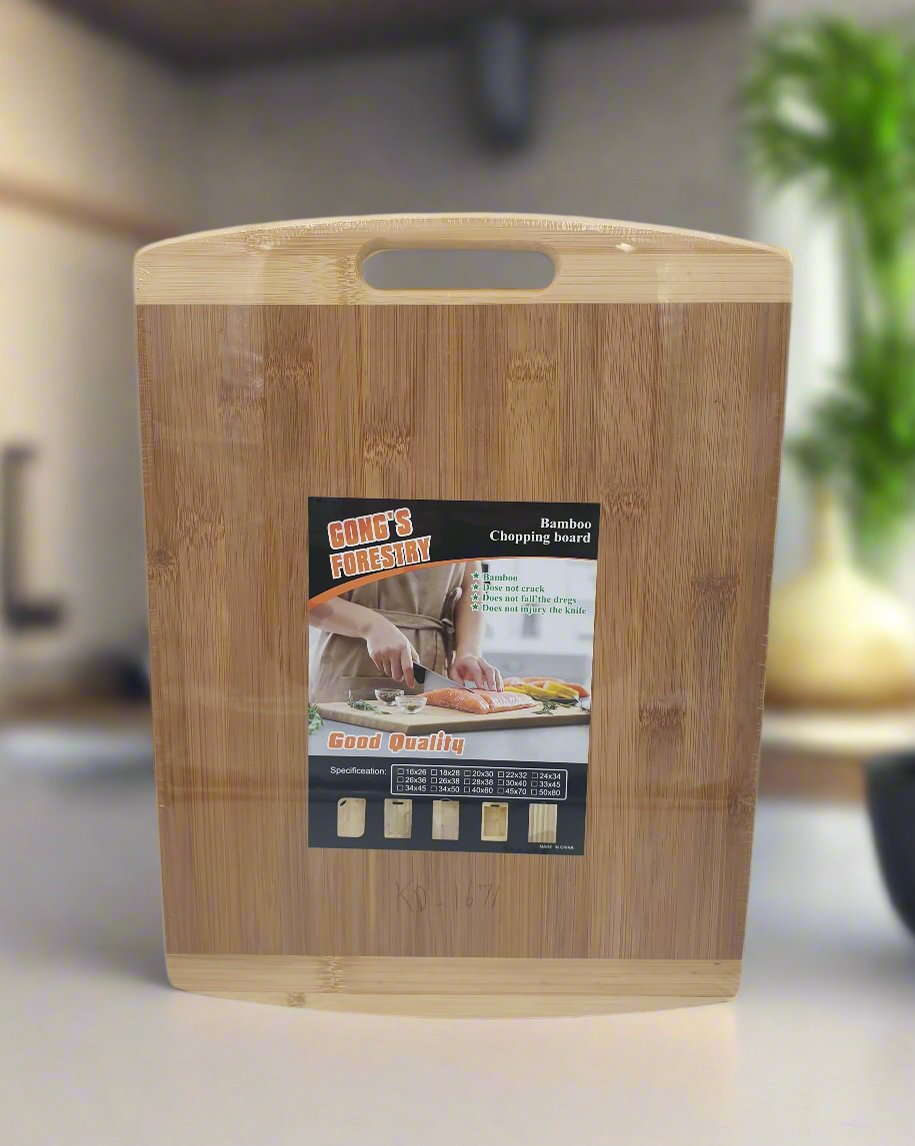 15.5 x 11.5 Inch Large Wooden Cutting Board for Kitchen - Premium Bamboo Chopping Board with Juice Groove & Non-Slip Feet - Perfect for Meat, Vegetables, and Food Prep