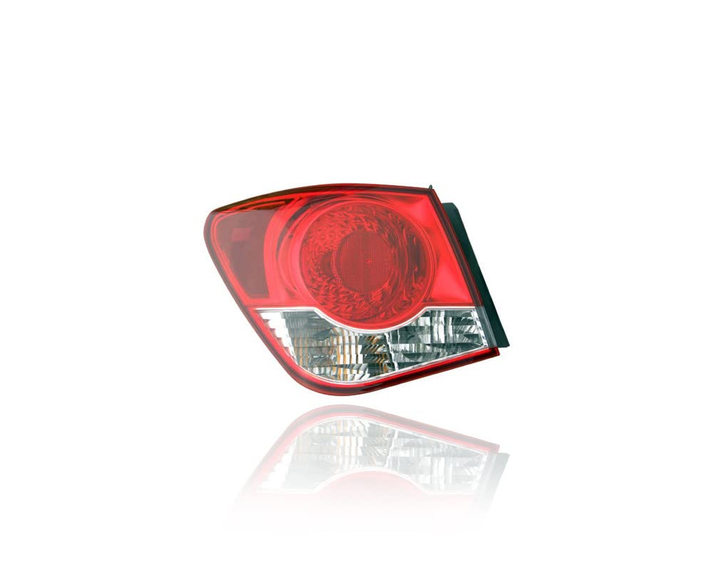 Cooling Direct Tail Light Assembly - Replacement for 2011-2016 Chevrolet Cruze & 2016 Cruze Limited - Left Side Driver Outer Light (Part# 94540776) - Perfect for Night Driving & Enhanced Vehicle Safety