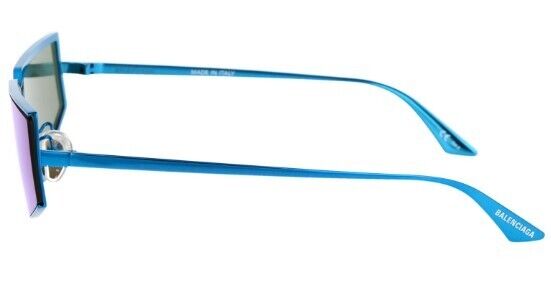 Balenciaga BB0192S 003 Light Blue & Blue Double Mirrored Unisex Sunglasses for Men & Women - UV Protection, Fashion Statement for Beach, Driving & Outdoor Activities