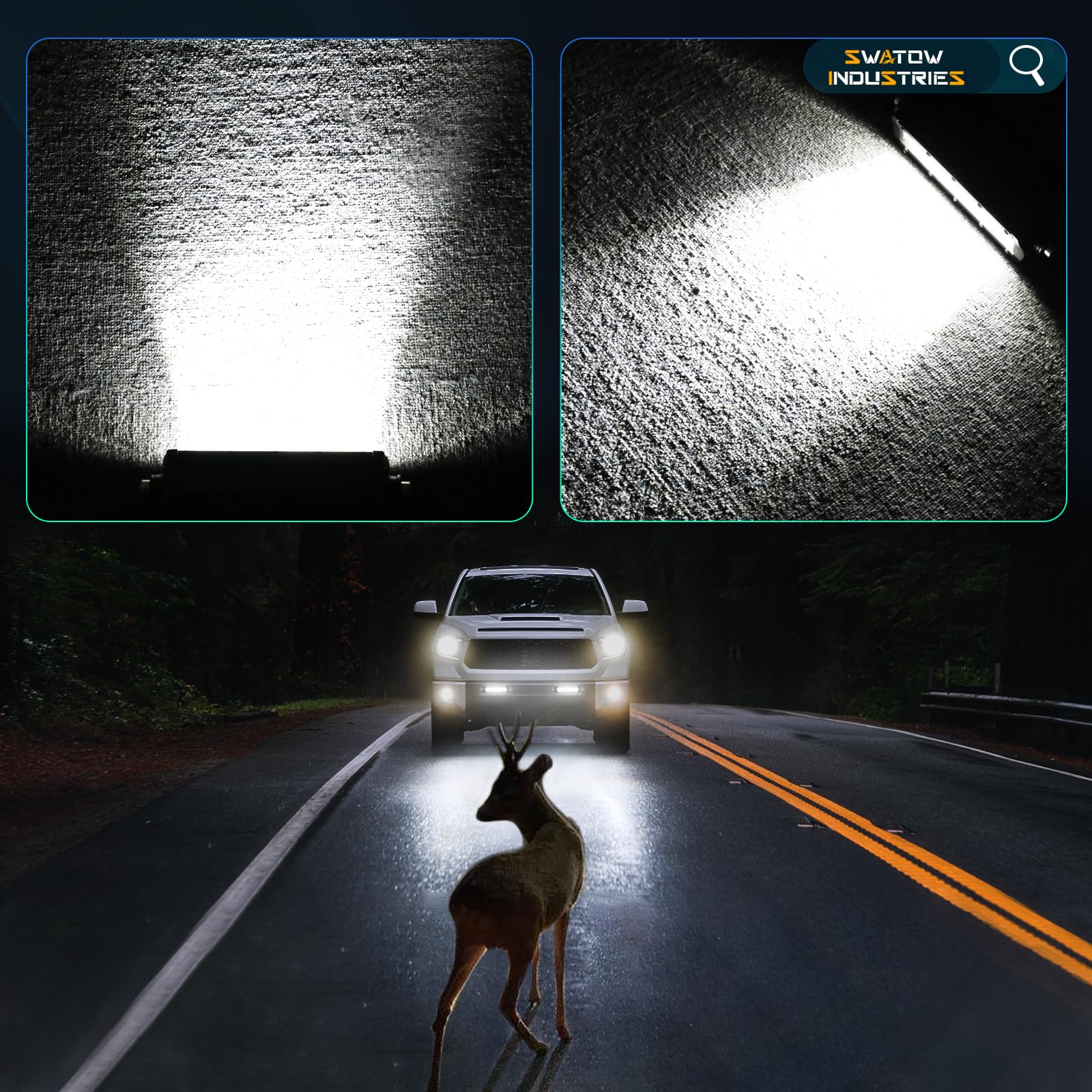6 Inch LED Light Bar with Wiring Harness Kit - Waterproof Off-Road Fog Lights for Wrangler, Ram, Toyota, Motorcycle, ATV, UTV - Perfect for Night Driving, Trail Riding & Off-Road Adventures