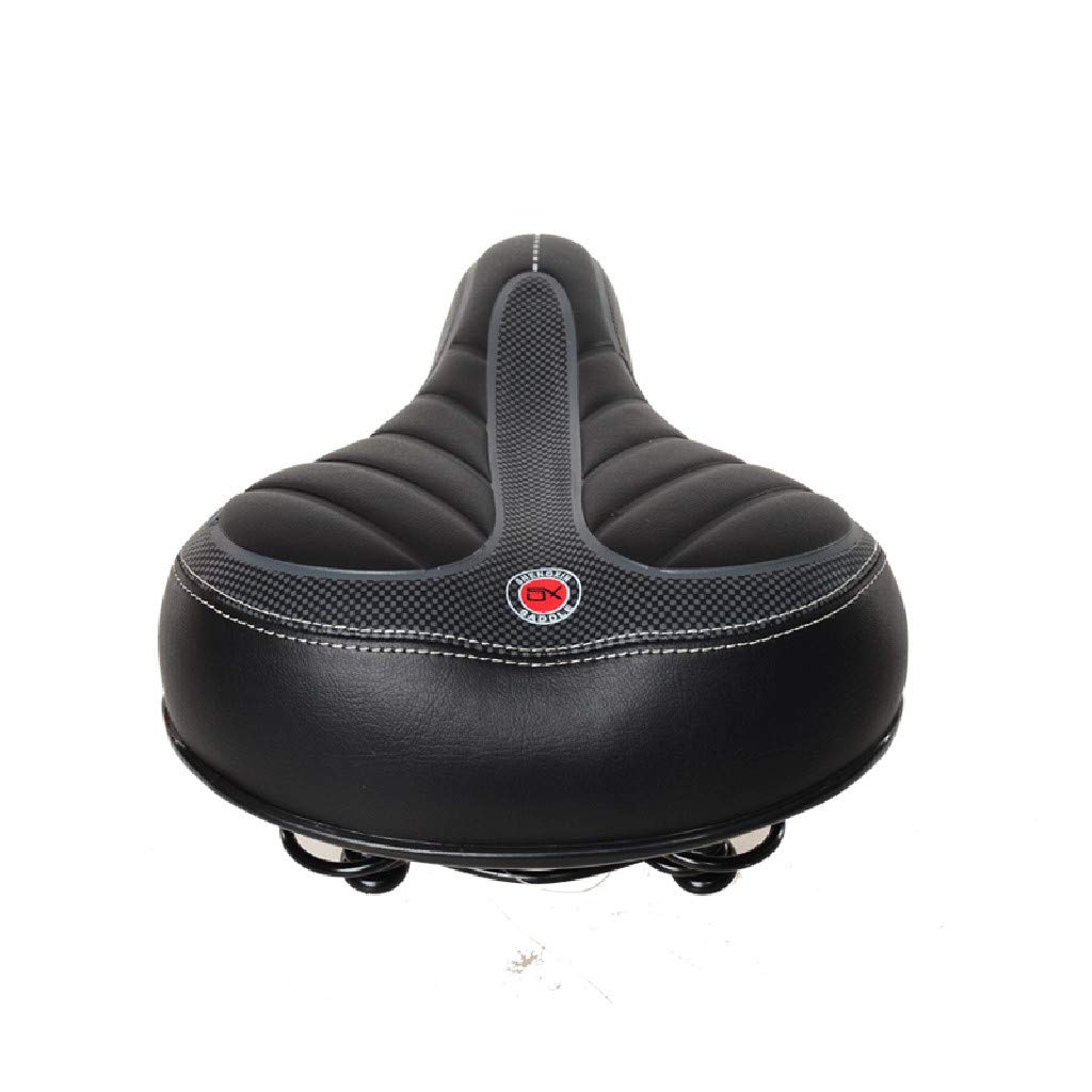 **Comfortable Adult & Toddler Bike Seat - Wide Gel Cushion for Mountain, Exercise & Cruiser Bikes - Breathable Soft Pad Saddle Replacement - Perfect for Commuting, Fitness & Family Rides (Black, One Size)**