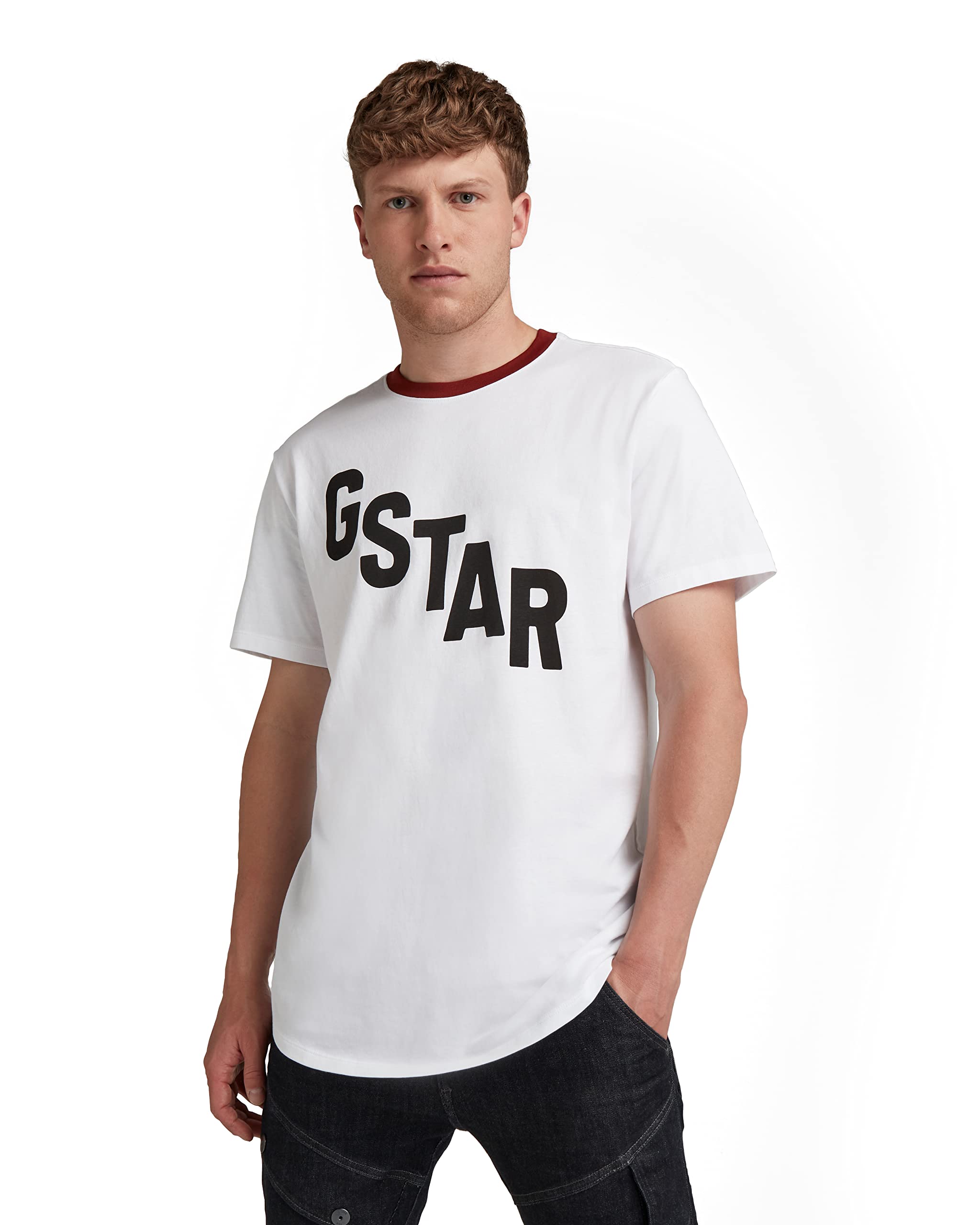 G-Star Raw Men's Lash Graphic Crew Neck T-Shirt | Casual Cotton Tee for Streetwear & Everyday Wear | Trendy Graphic Print Shirt for Men
