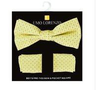 Stylish Boys' Bow Tie and Pocket Square Set - Perfect for Weddings, Parties & Formal Events - Elegant Kids' Accessories for Special Occasions