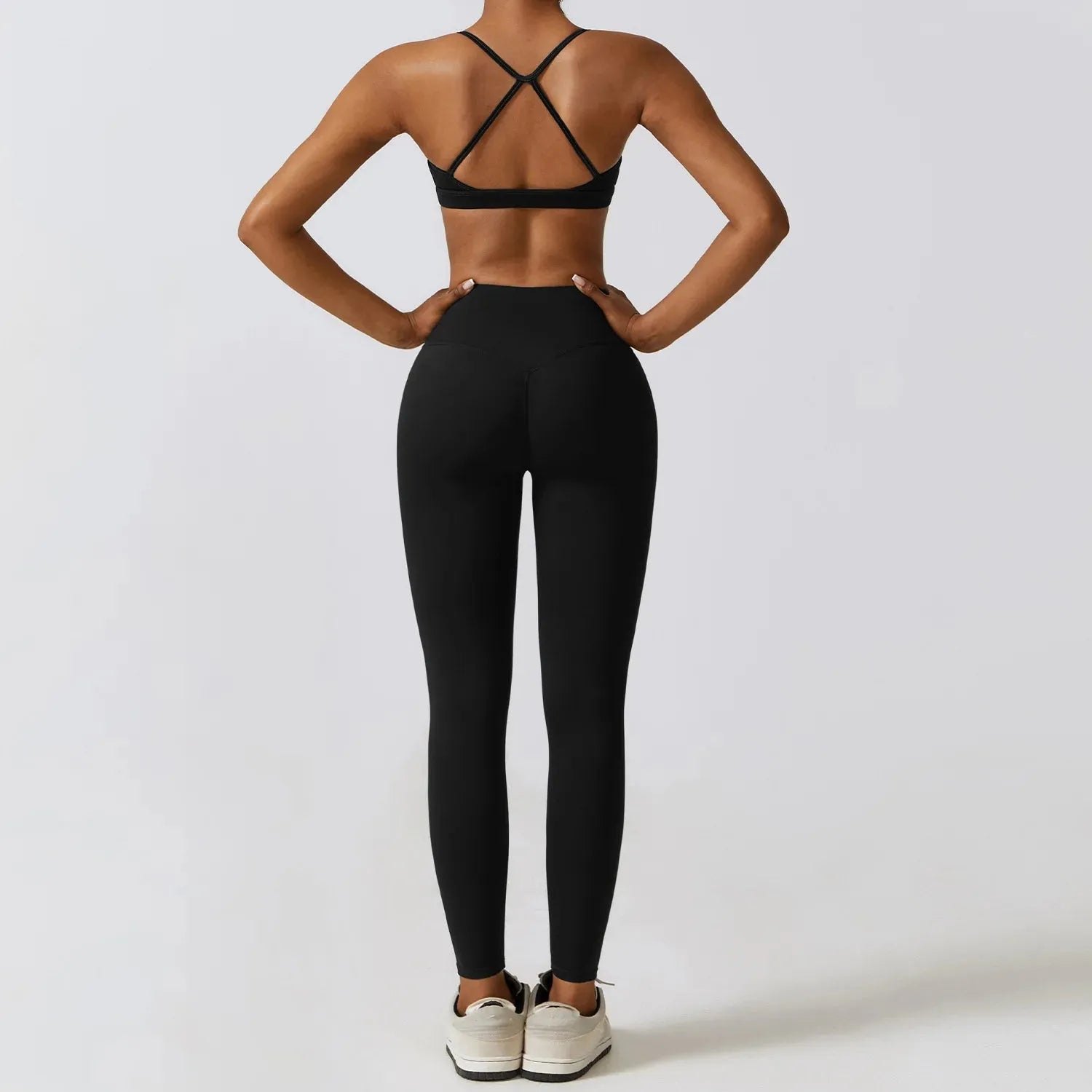 Women's 2/3-Piece Workout Outfits - High Waist Yoga Pants & Stretch Sports Bra Set - Gym, Running & Fitness Activewear - Perfect for Yoga, Pilates & Home Workouts