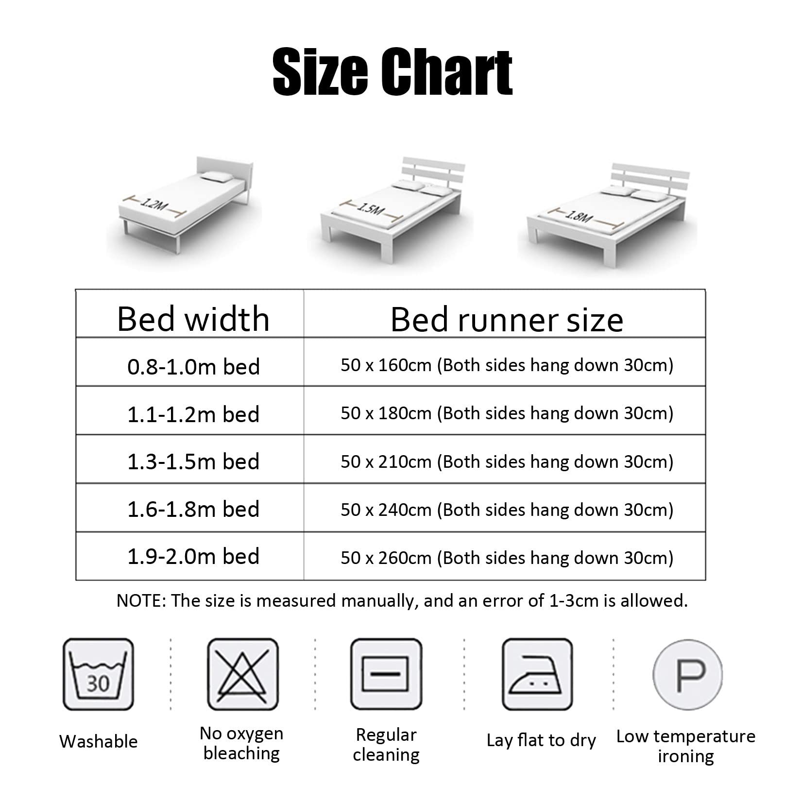 Quilted Bed Runner for Foot of Bed - Solid Brown Decorative Bed Scarf (50