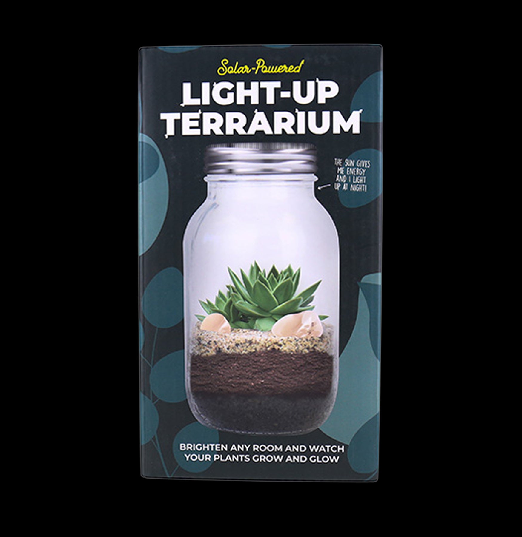 Solar Powered Light Up Terrarium - Decorative Garden & Indoor Plant Display for Home, Patio, or Office Decor