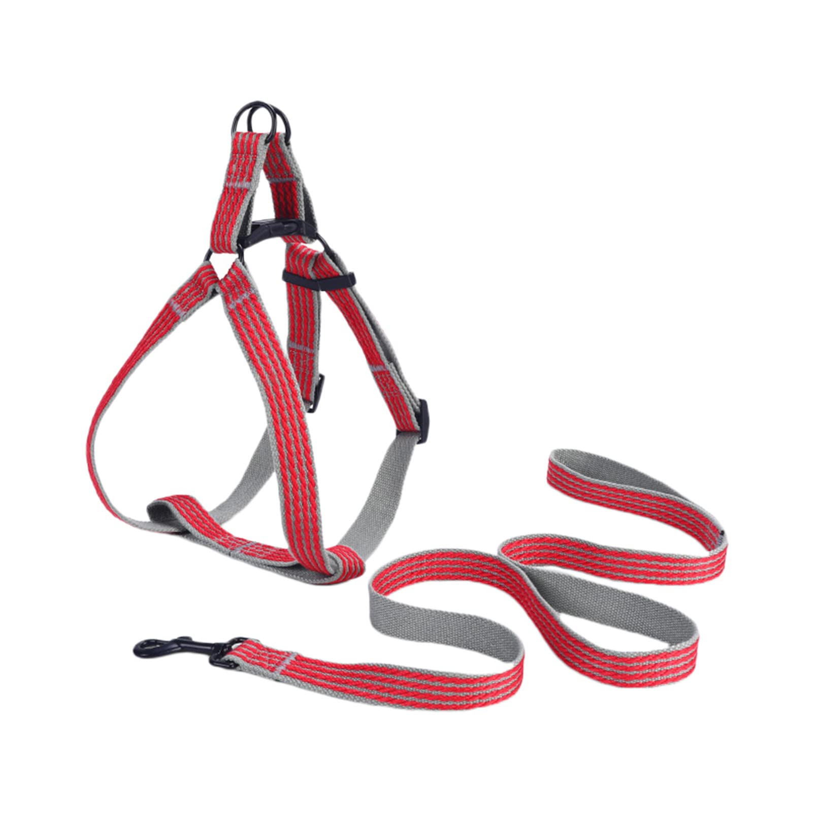 Adjustable Puppy Harness with Leash Set - Secure Buckle Design for Small Dogs, Escape-Proof Traction Tool for Training & Walking (Red) - Perfect for Outdoor Adventures, Pet Training & Daily Walks