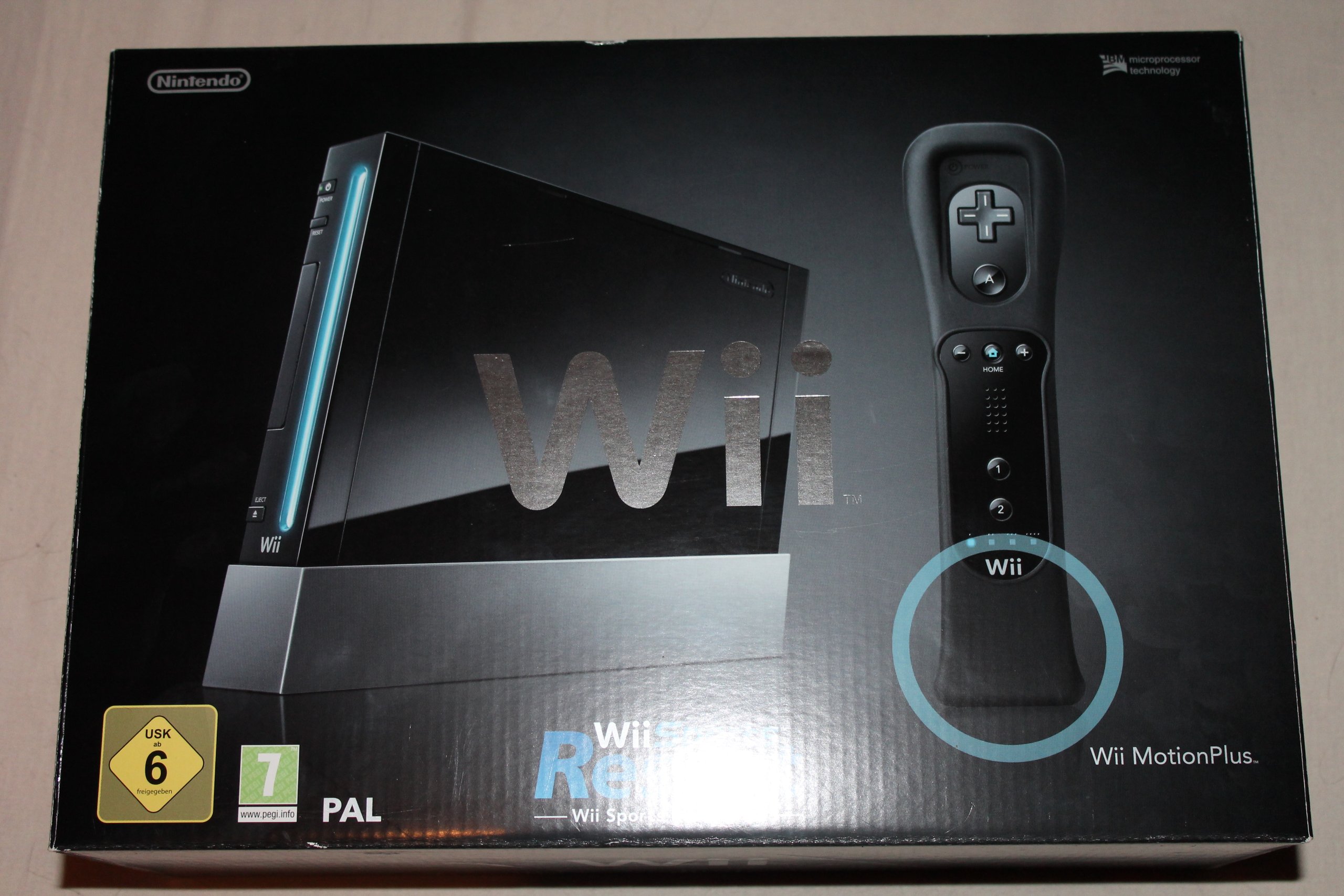 Original Wii Console Black Bundle with Wii Sports & Wii Sports Resort - Includes Black Wii Remote Plus - Perfect for Family Game Nights & Retro Gaming Fun
