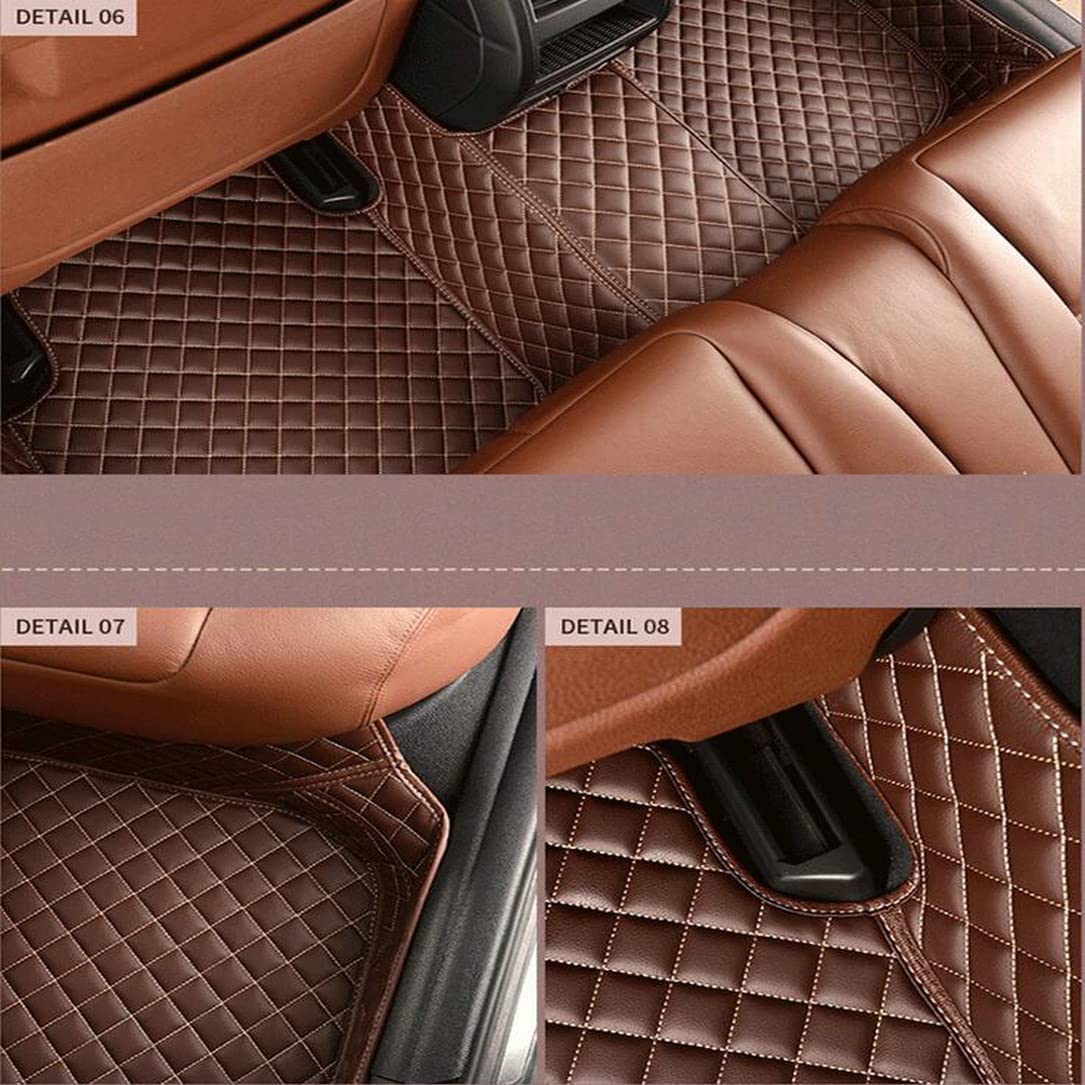 Premium Custom All-Weather 3D Luxury Leather Car Floor Mats - Perfect Fit for Cars, SUVs & Trucks | Waterproof & Durable Protection | Ideal for Daily Commute, Road Trips & Off-Road Adventures (Black)