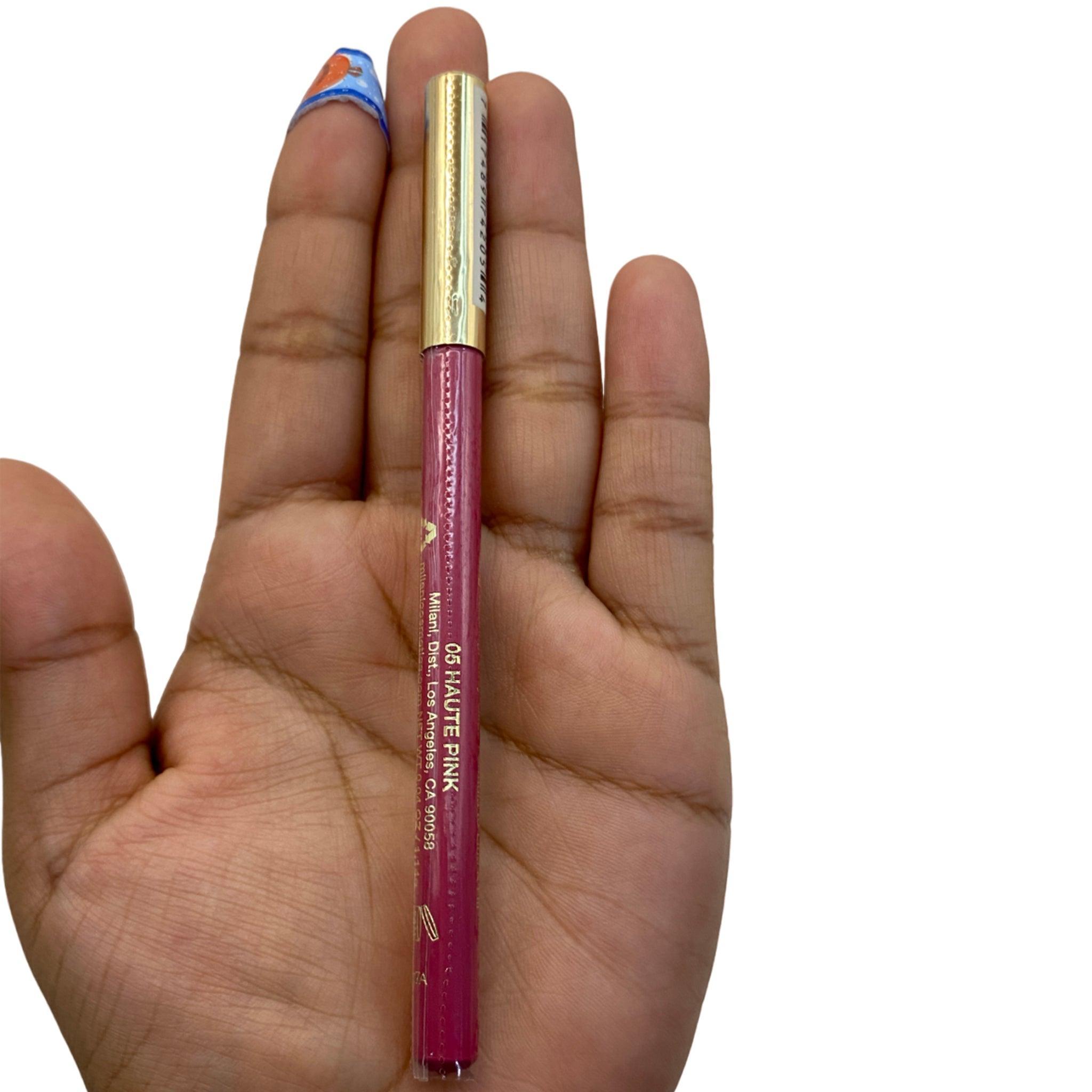 Milani 05 Haute Pink True Instant Color Statement Lipliner - 50 Pcs Box | Long-Lasting Lip Liner Pencil for Precise Definition & Bold Matte Finish | Perfect for Everyday Wear, Special Occasions & Makeup Artists