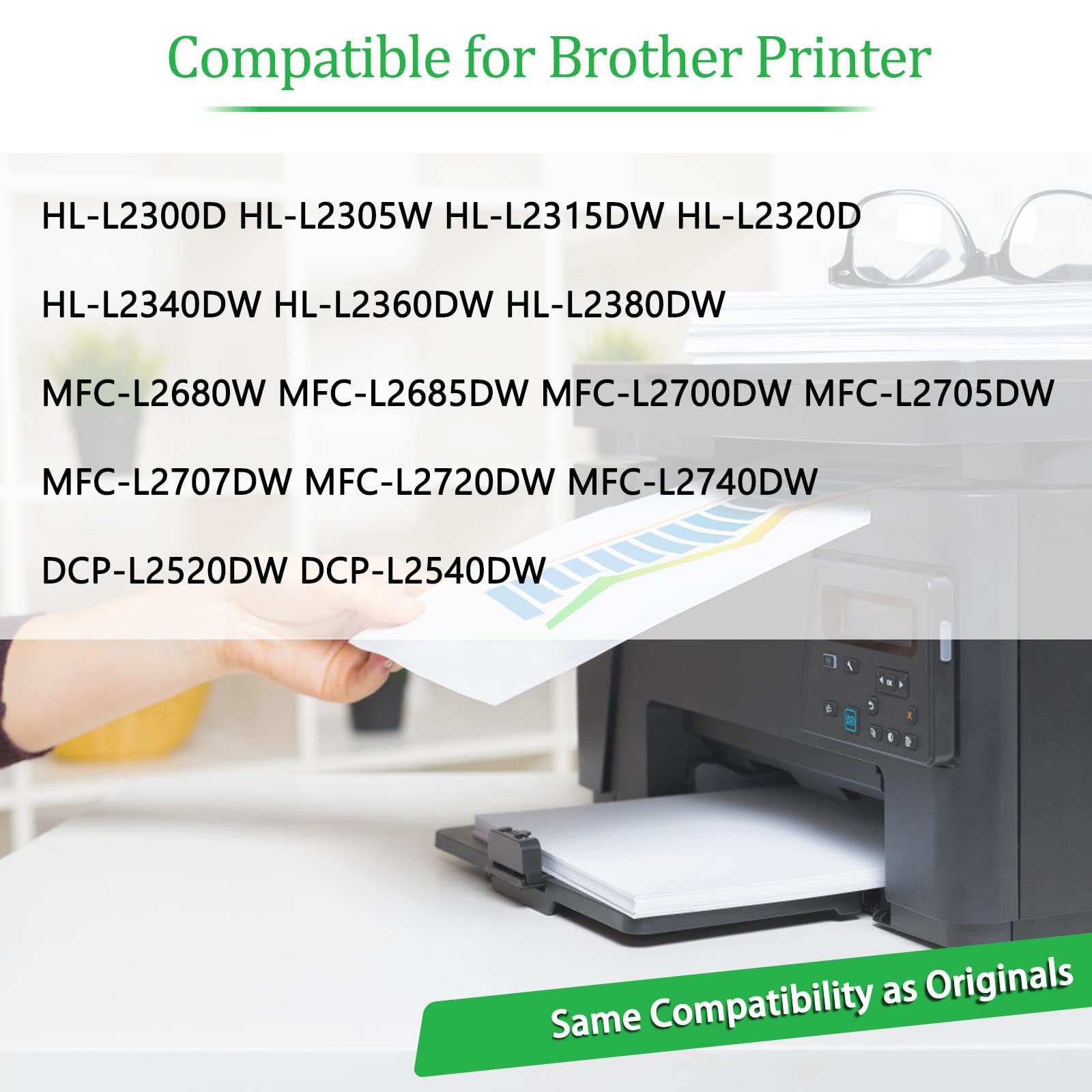 Greencycle 6-Pack Black DR630 DR-630 High Yield Drum Unit - Compatible with Brother HL-L2380DW & MFC-L2700DW Laser Printers (Toner Not Included) - Perfect for Office & Home Printing Needs