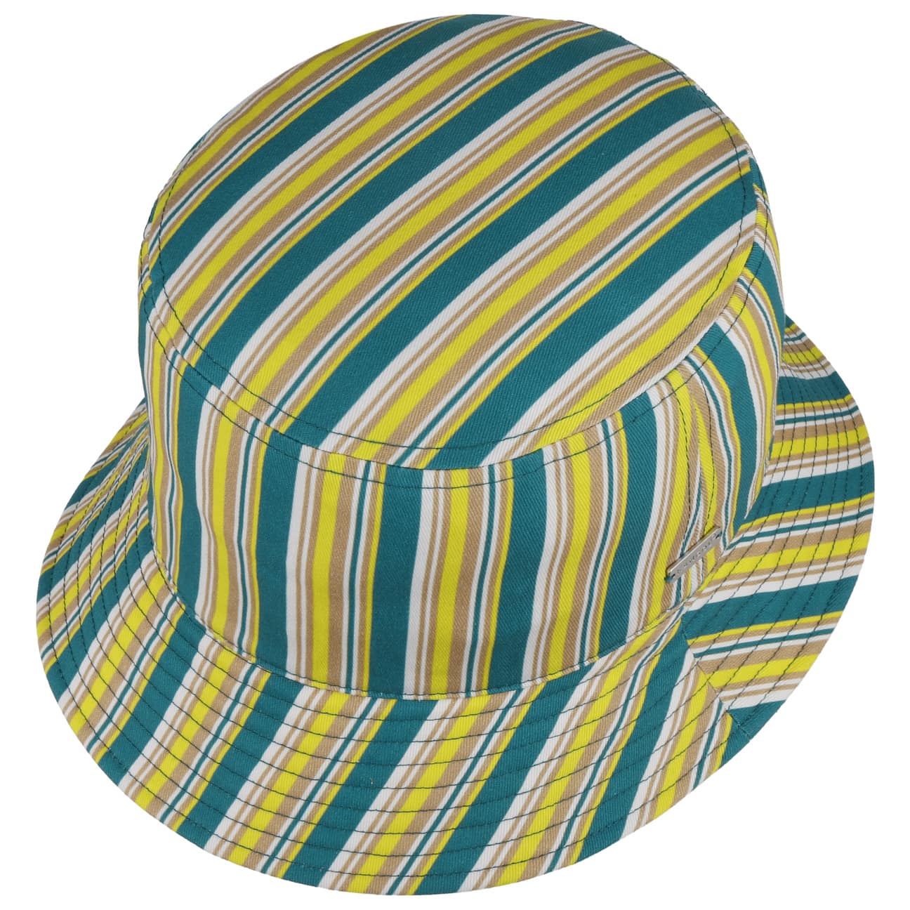 Vintage 70s Striped Bucket Hat by Kangol - Retro Cotton Cloth Sun Hat for Men & Women - Perfect for Beach, Music Festivals & Summer Outfits