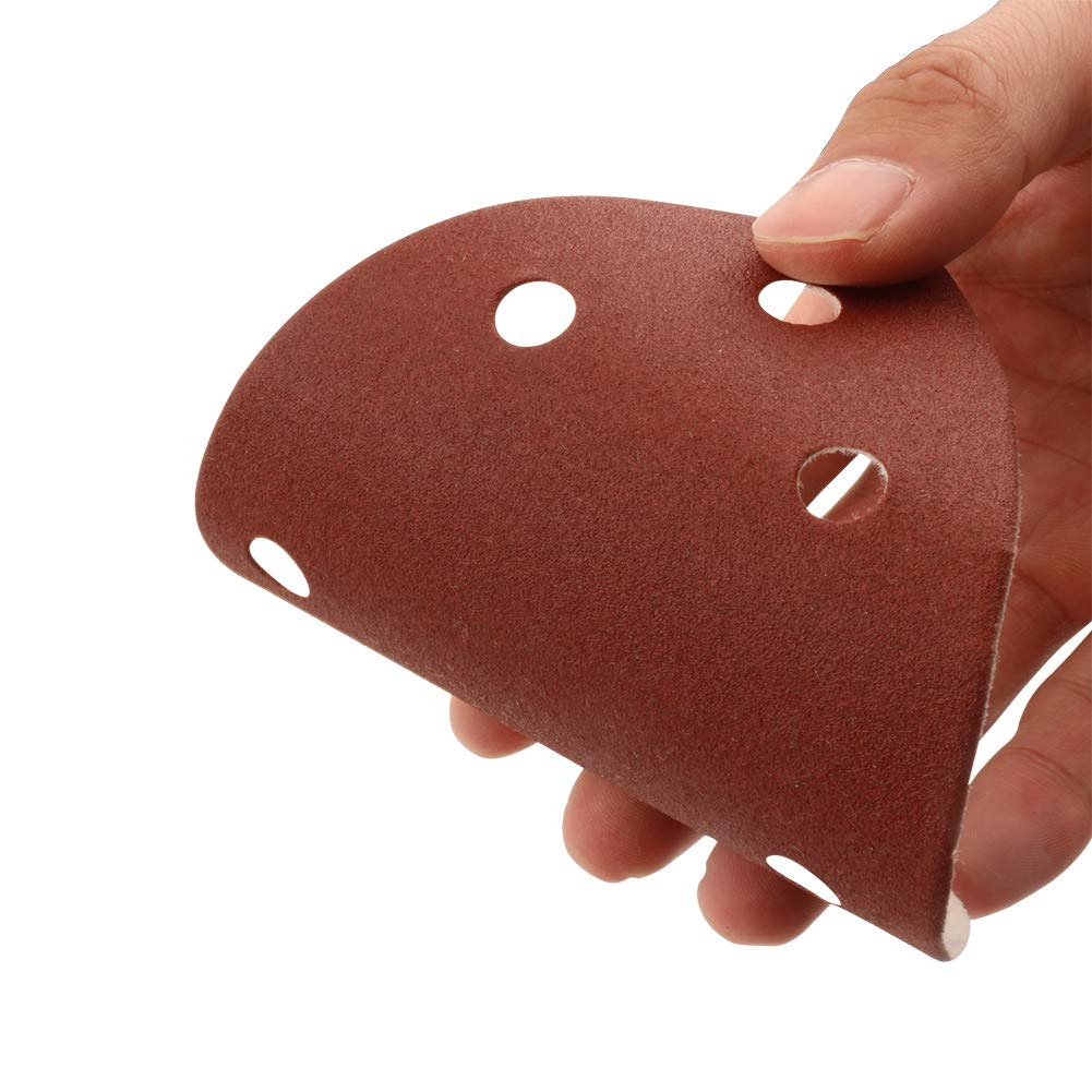 60 PCS Mouse Detail Sander Sandpaper Pads - 15 Each of 180/240/320/400 Grit Hook & Loop Triangle Sanding Discs for Palm Sanders - Perfect for Woodworking, Furniture Refinishing & DIY Projects