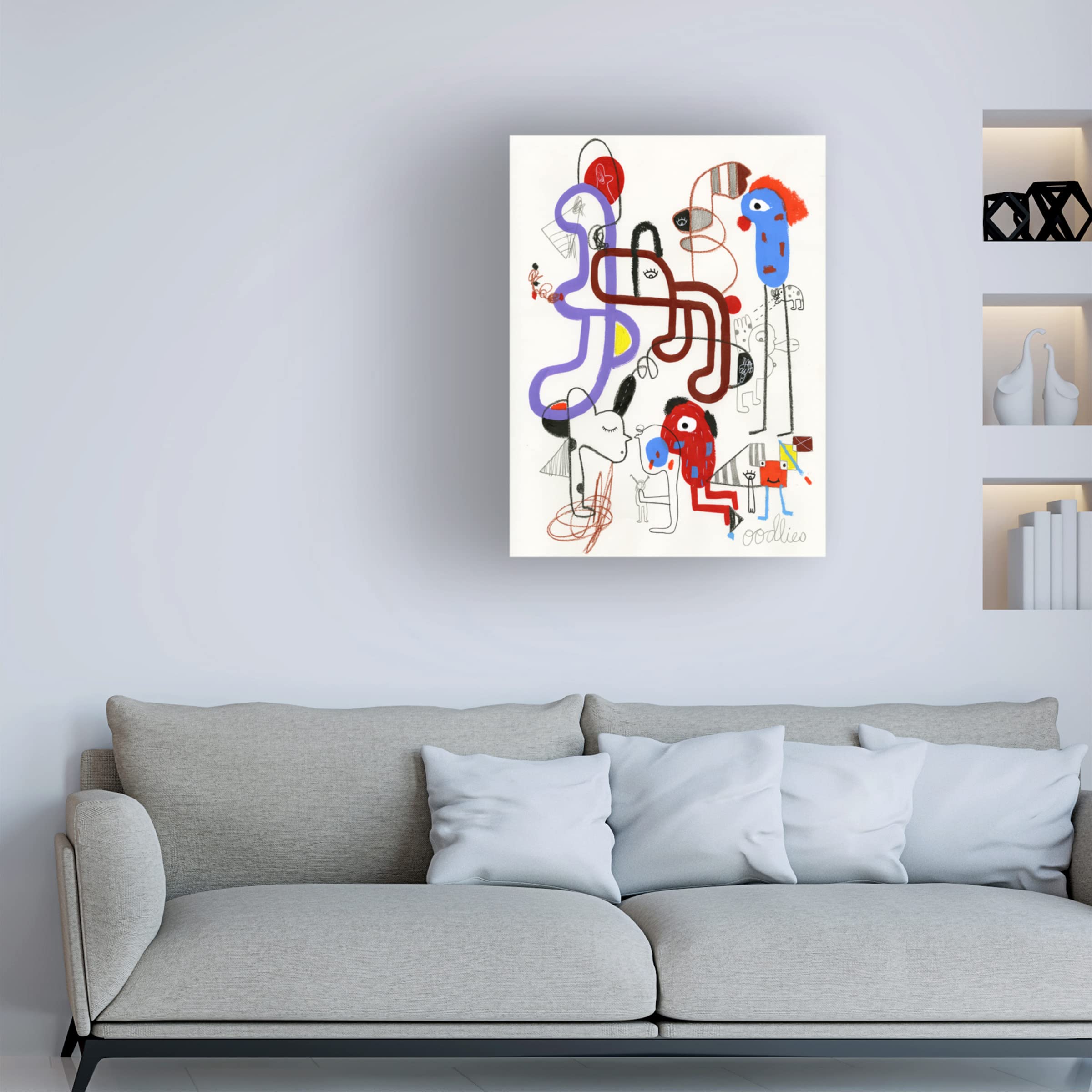 Trademark Fine Art 'Patch Adams' Canvas Art by Oodlies - Premium Wall Decor for Living Room, Bedroom & Office
